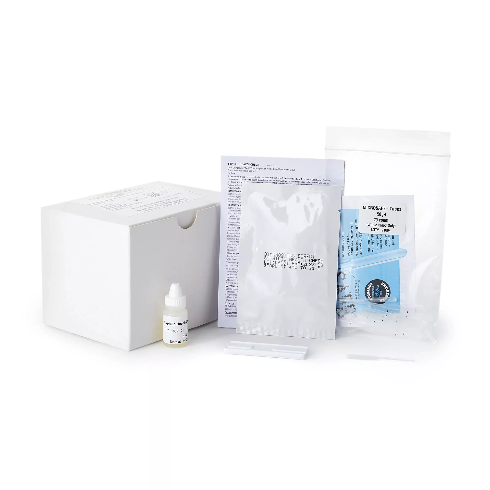Syphilis Health Check™ Syphilis Screen Infectious Disease Immunoassay Rapid Test Kit, 1 Box