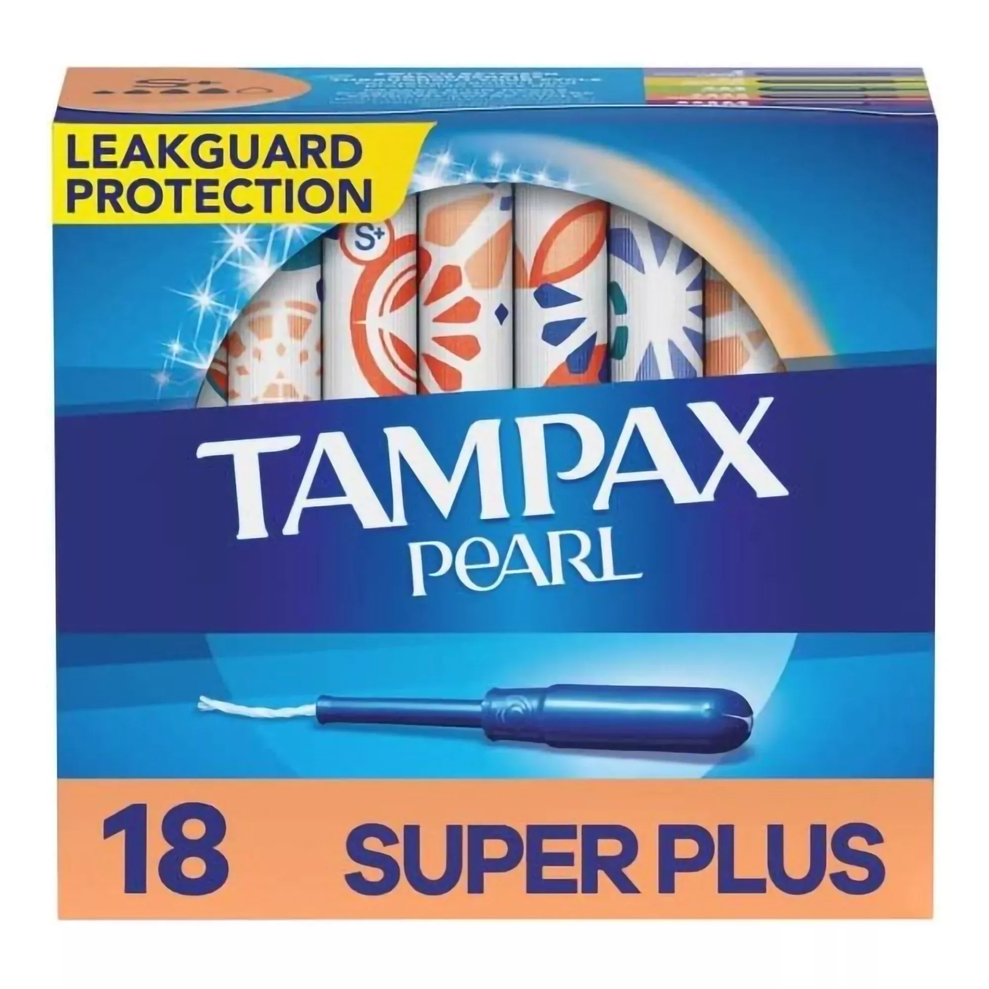 Tampax Pearl Super Plus, 18 ct., 1 Box of 18