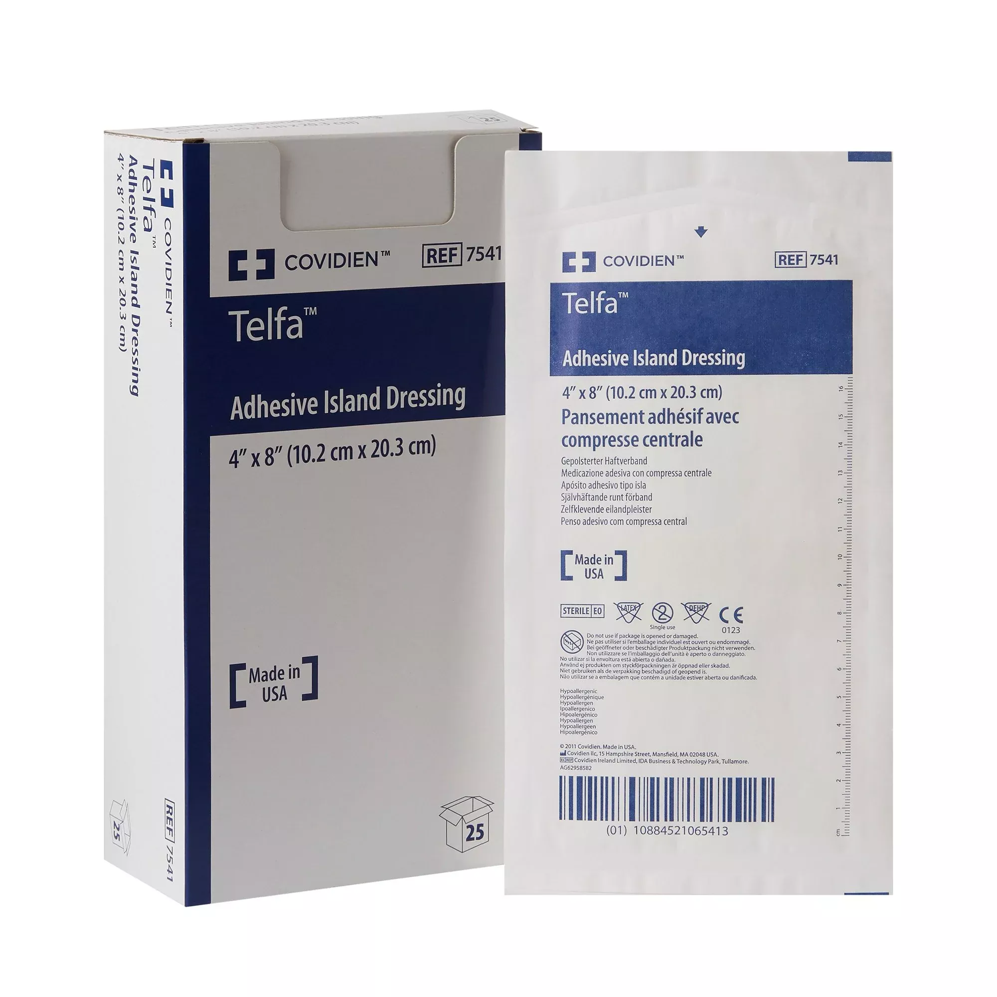 Telfa™ White Adhesive Dressing, 4 x 8 Inch, 1 Each