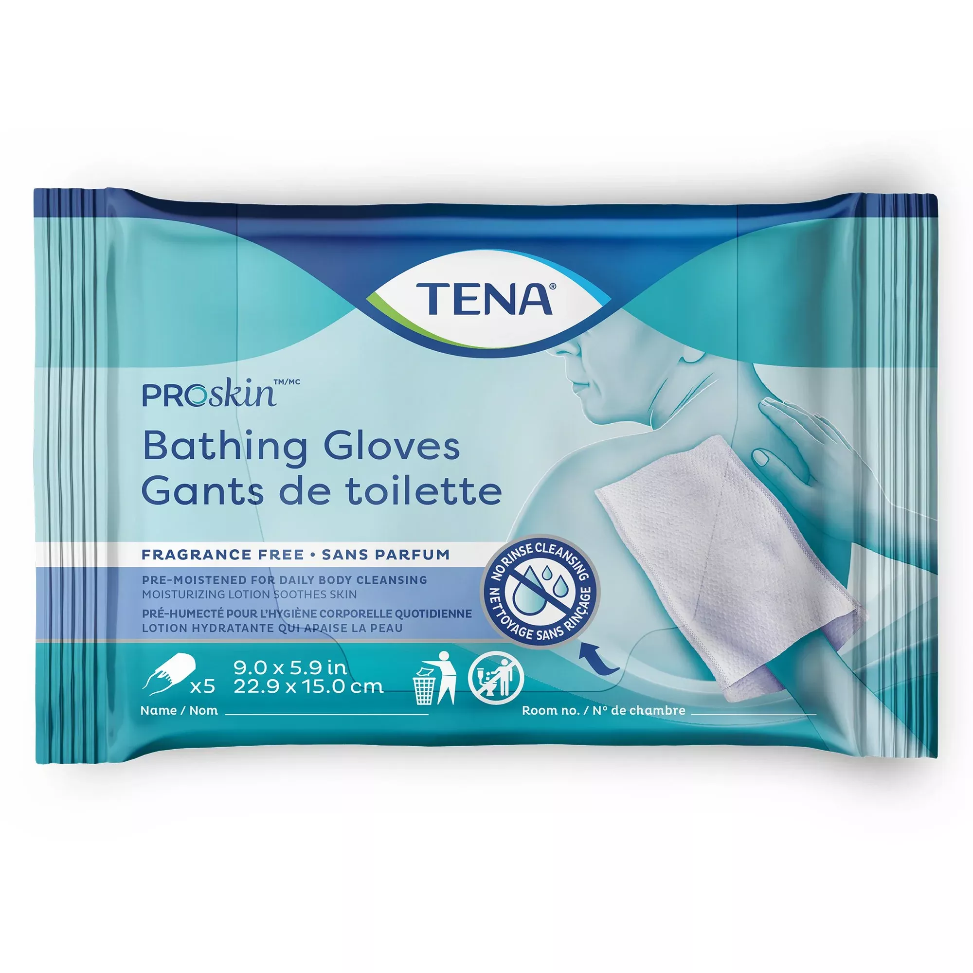 TENA ProSkin™ Bathing Gloves, 1 Pack of 5