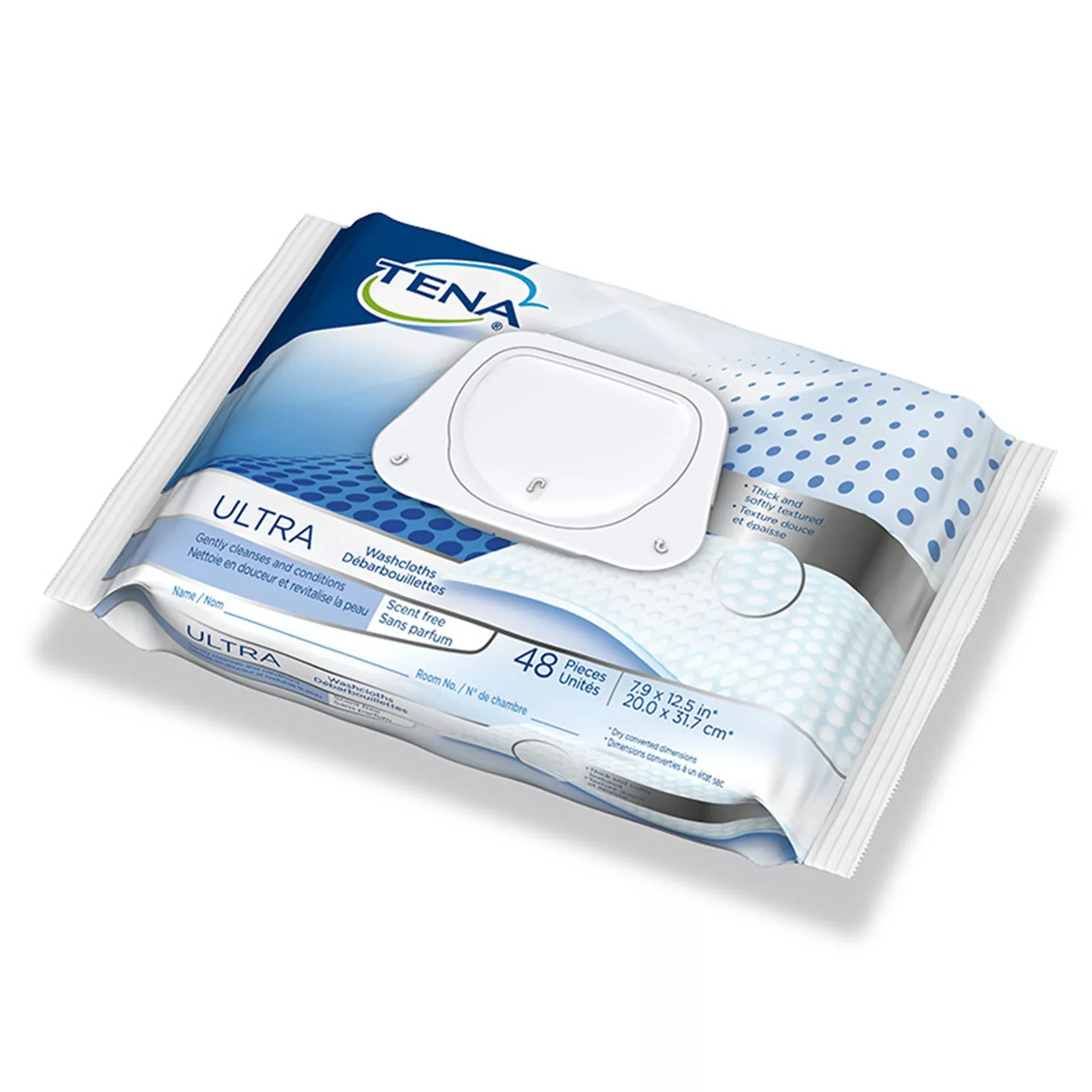 Tena Ultra Unscented Washcloths, 1 Case of 576