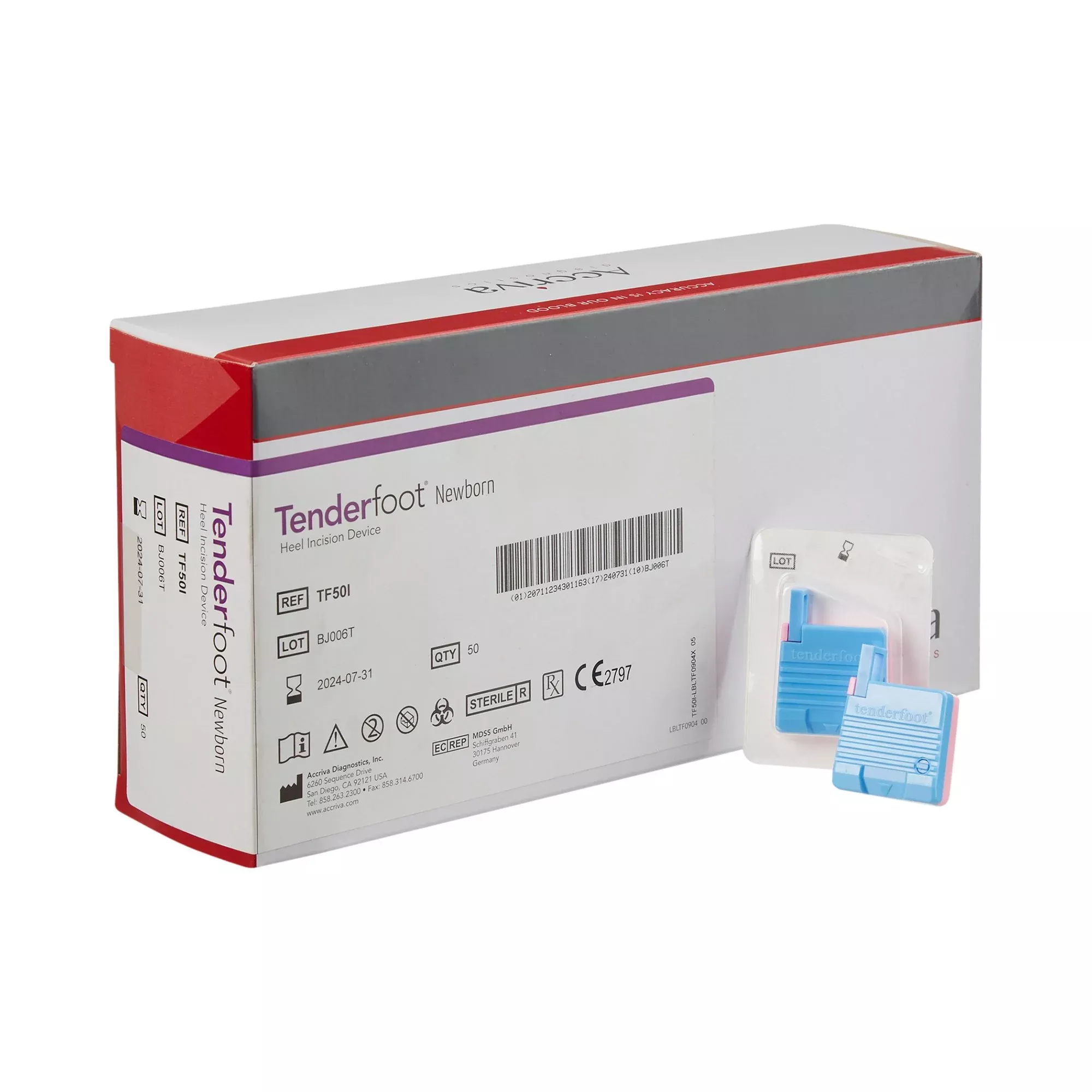 Tenderfoot Safety Lancet, 1 Box of 50