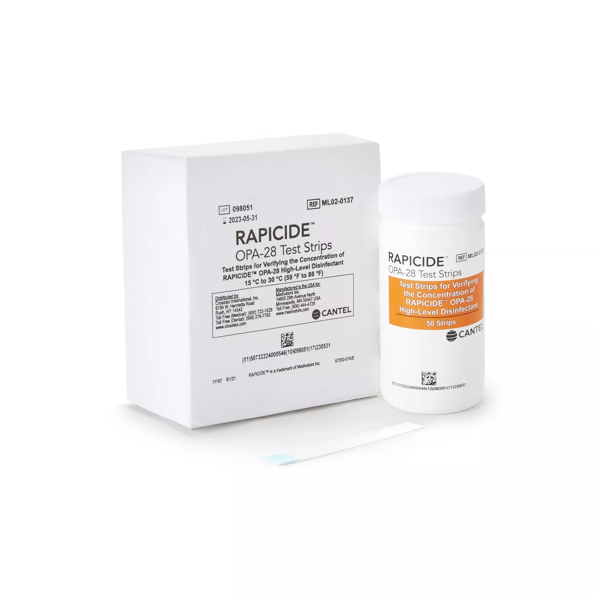 TEST STRIP, CONC LVL F/RAPICIDE OPA 28 (50/BT 2BT