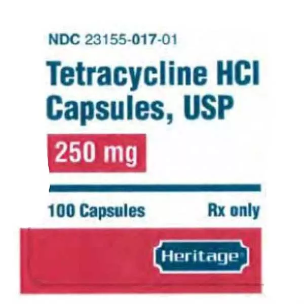 Tetracycline HCl 250 mg Capsules USP,00 Count