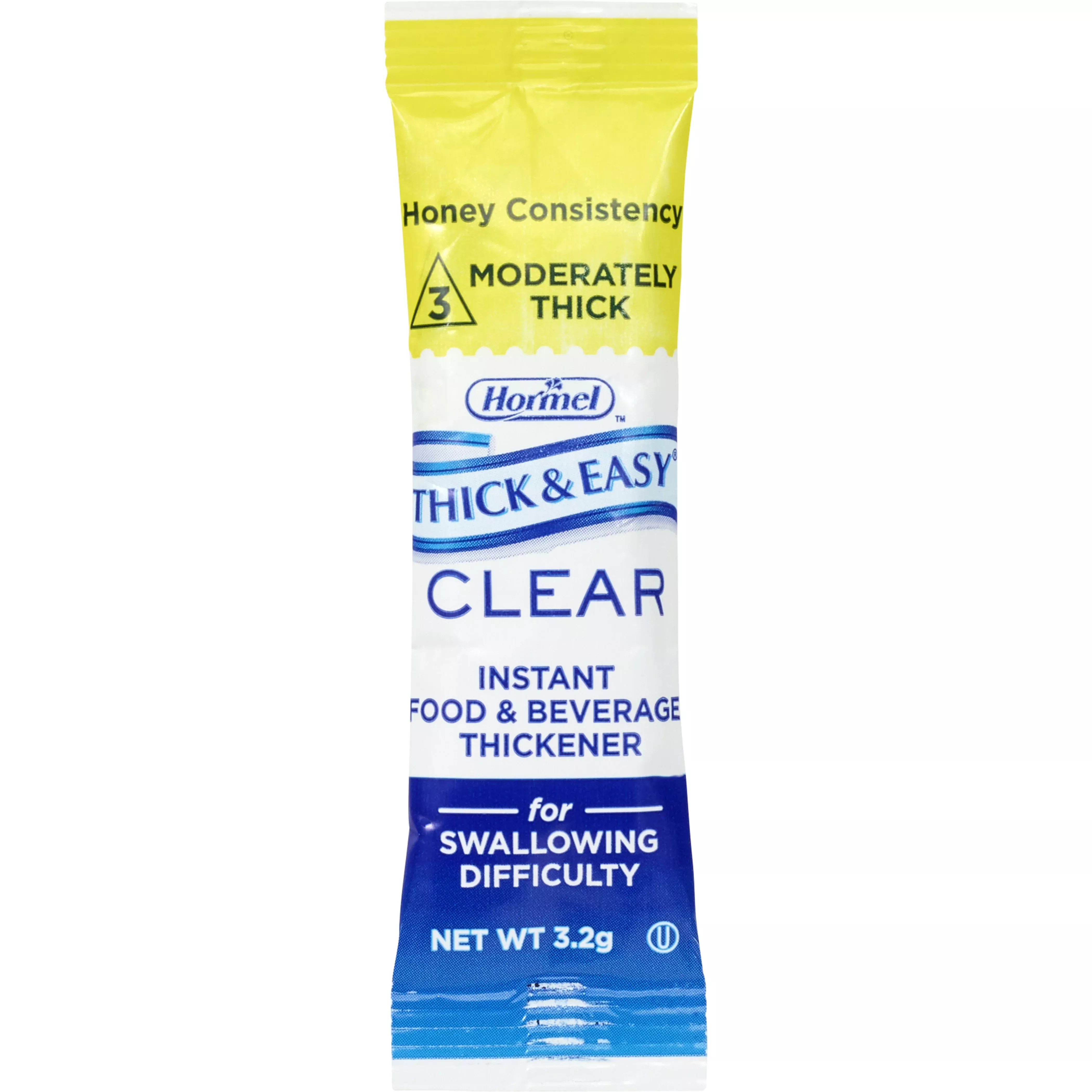 Thick & Easy Clear Food and Beverage Thickener, 3.2-gram Packet of Powder, 1 Case of 100