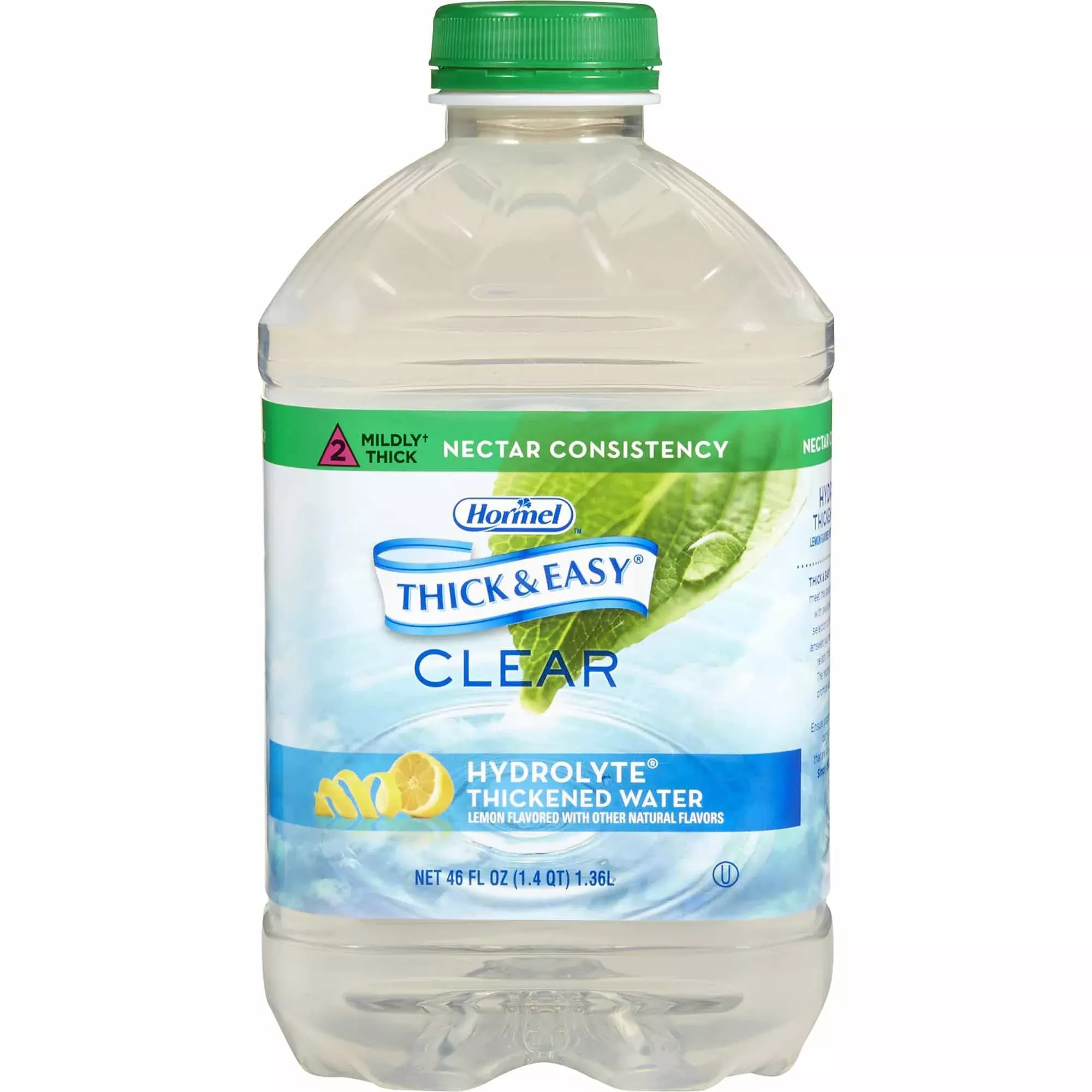 Thick & Easy Hydrolyte Nectar Consistency Lemon Thickened Water, 46 oz. Bottle, 1 Case of 6