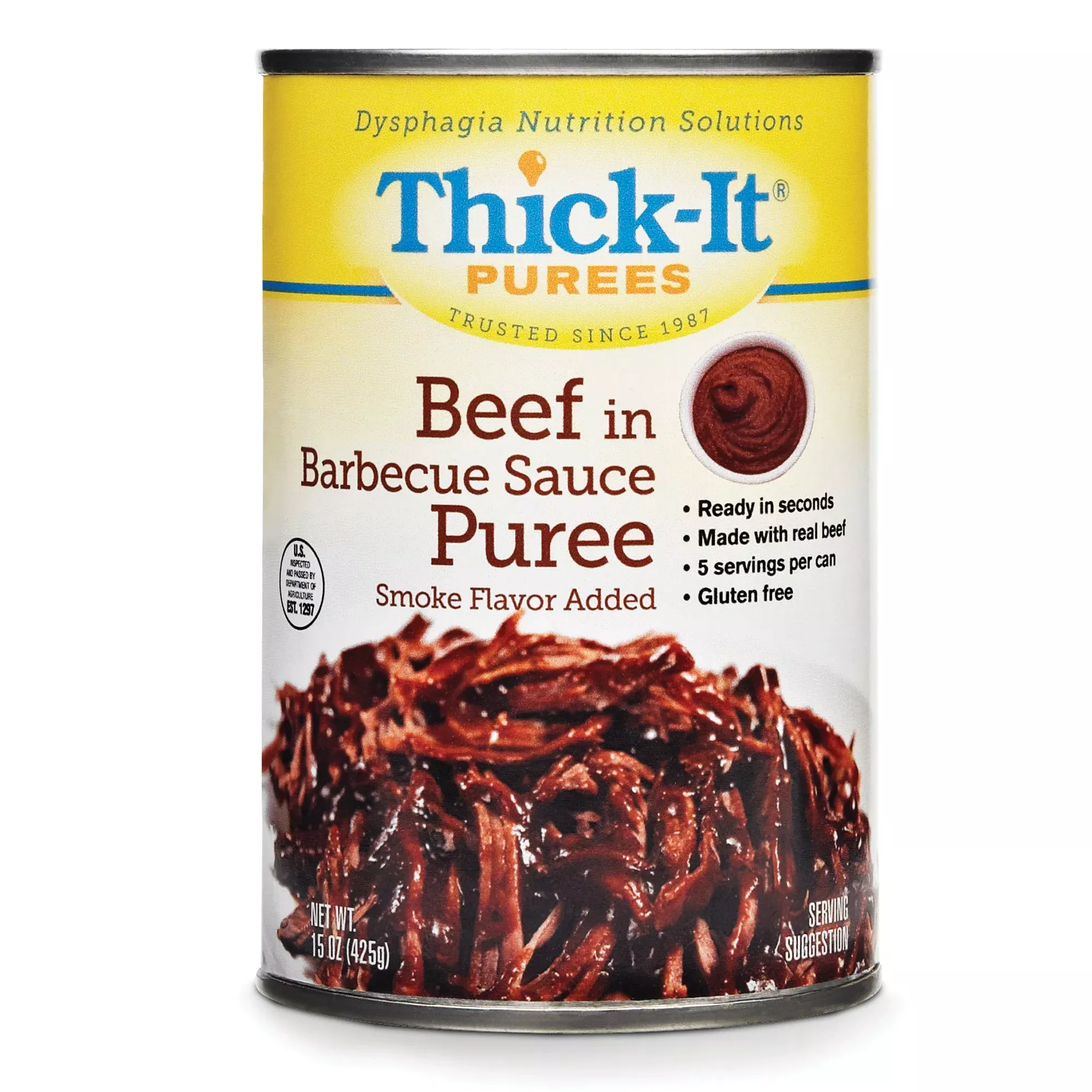 Thick-It Beef in BBQ Sauce Purée, 15-ounce Can, 1 Each
