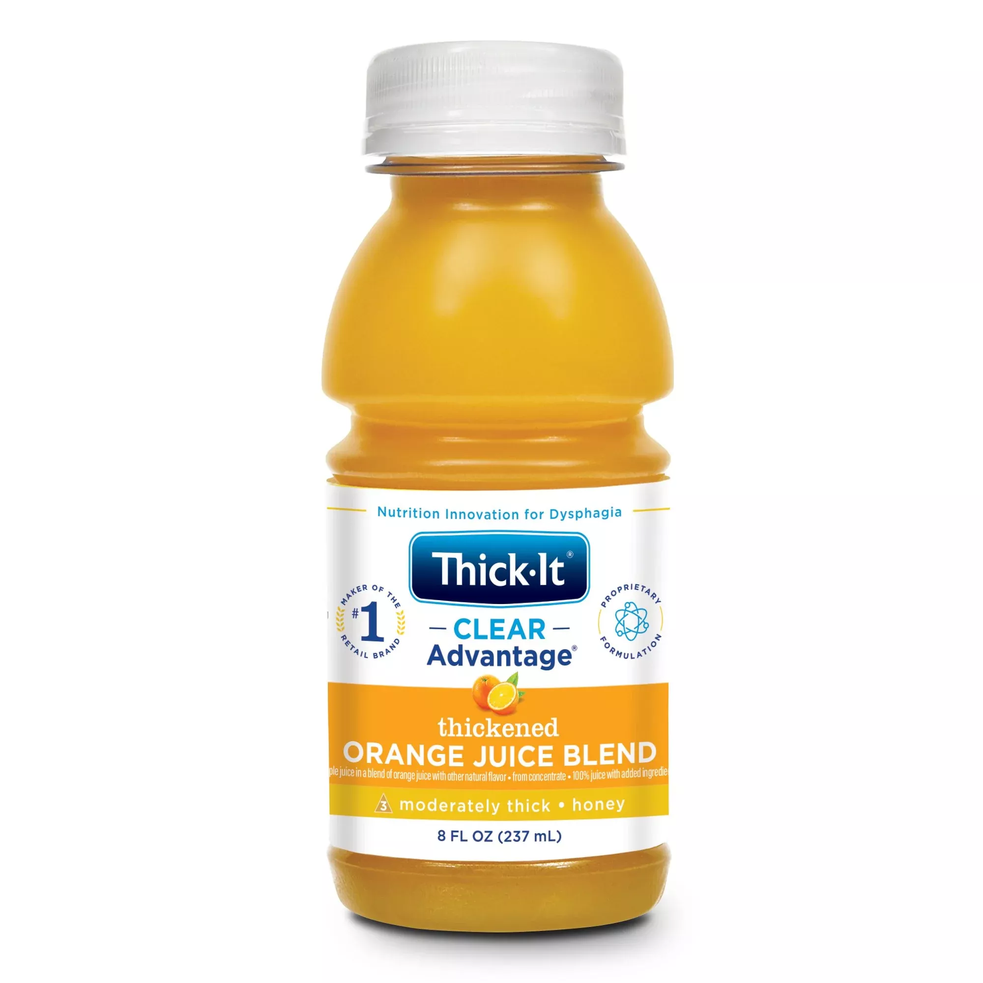 Thick-It Clear Advantage Honey Consistency Orange Thickened Beverage, 8 oz. Bottle, 1 Each