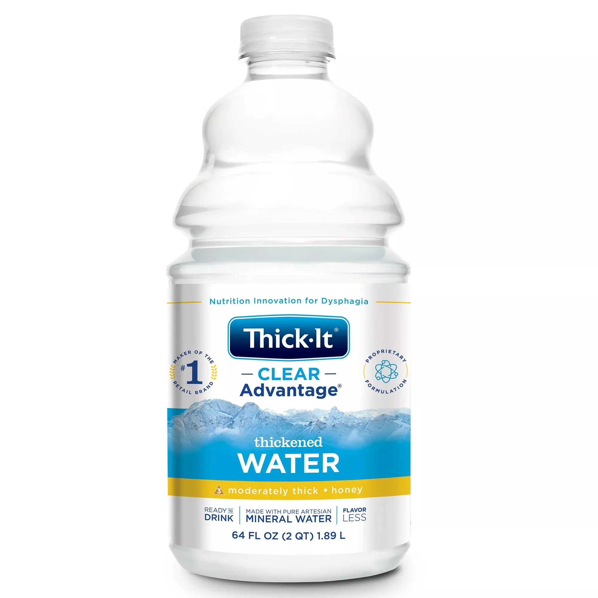 Thick-It Clear Advantage Honey Consistency Thickened Water, 64-ounce Bottle, 1 Case of 4