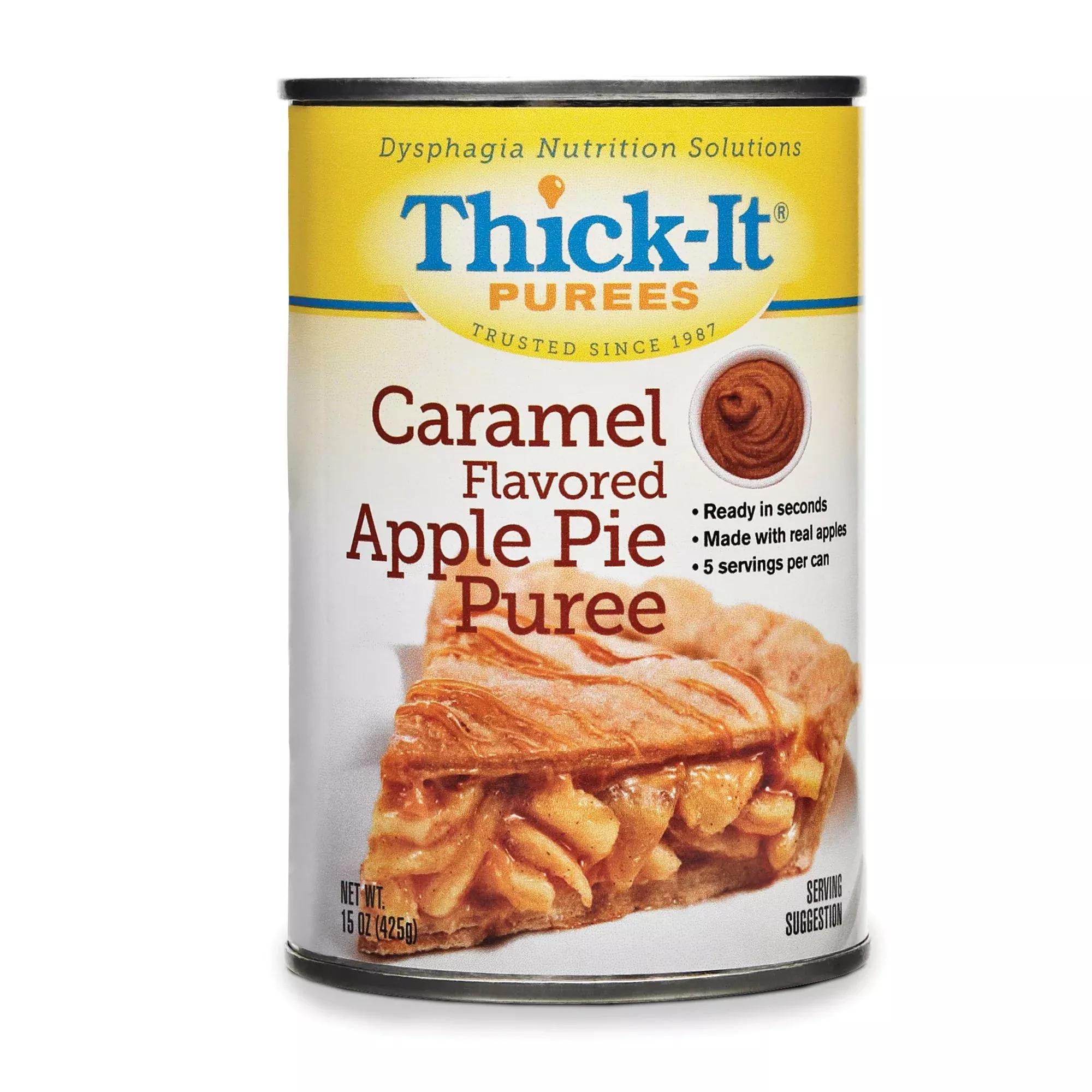 Thick-It Purée Caramel Apple Pie Thickened Food, 15-ounce Can, 1 Case of 12