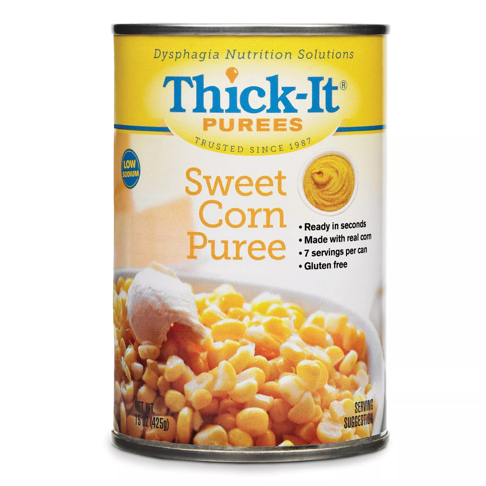 Thick-It Purée Sweet Corn Thickened Food, 15-ounce Can, 1 Case of 12