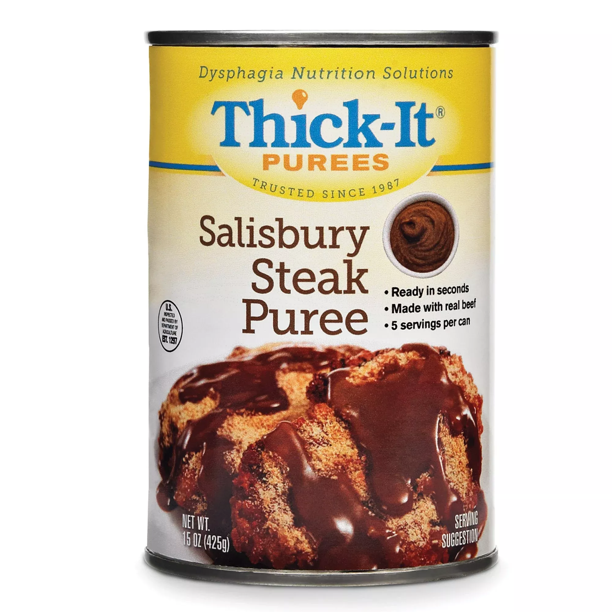 Thick-It Salisbury Steak Purée, 15-ounce Can, 1 Each