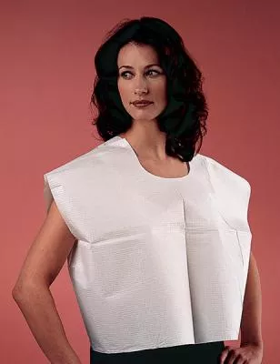Tidi Choice Exam Cape, 30 x 21 in., White, 1 Case of 100