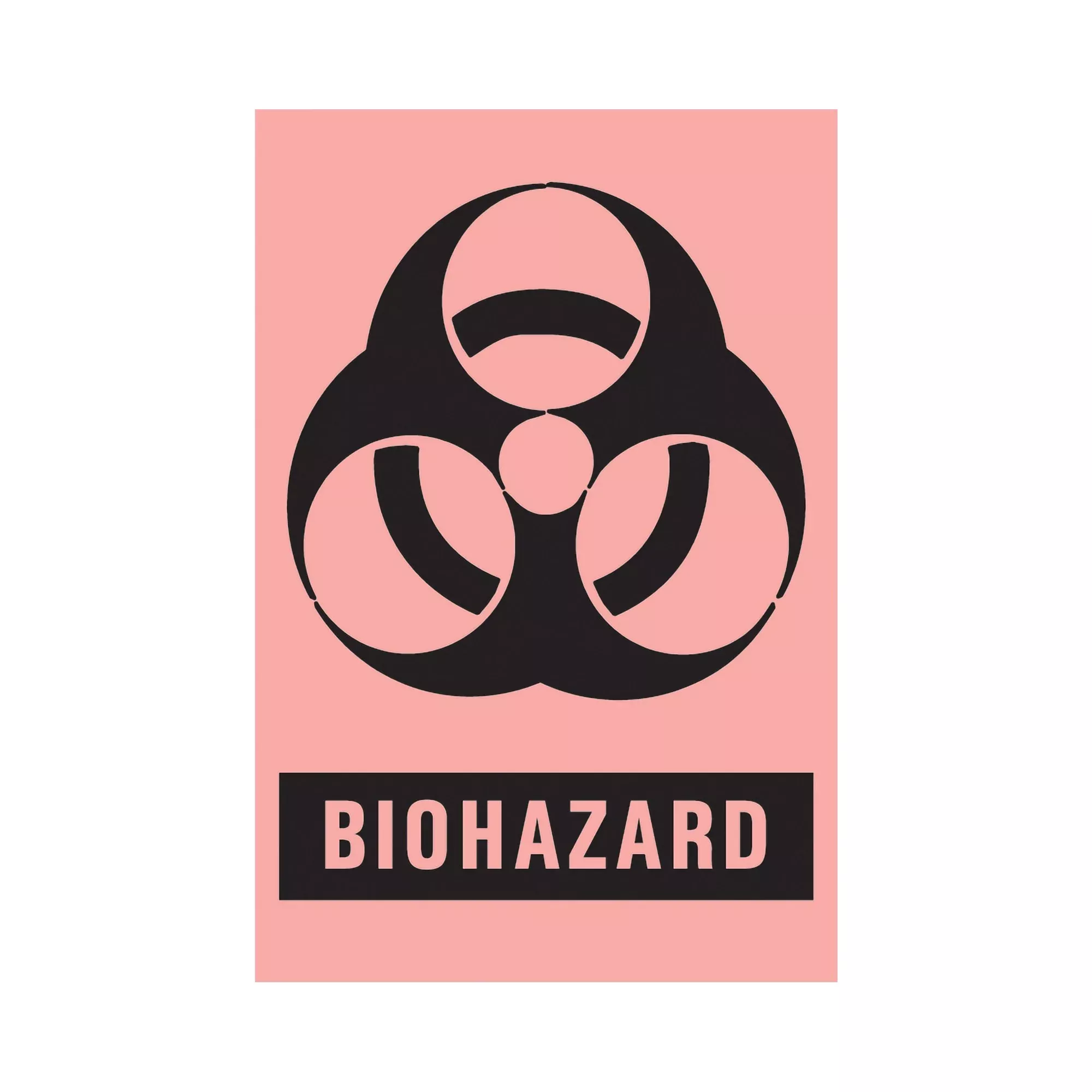 Timemed Pre-Printed Label, Biohazard, 2 x 3 Inch, 1 Roll