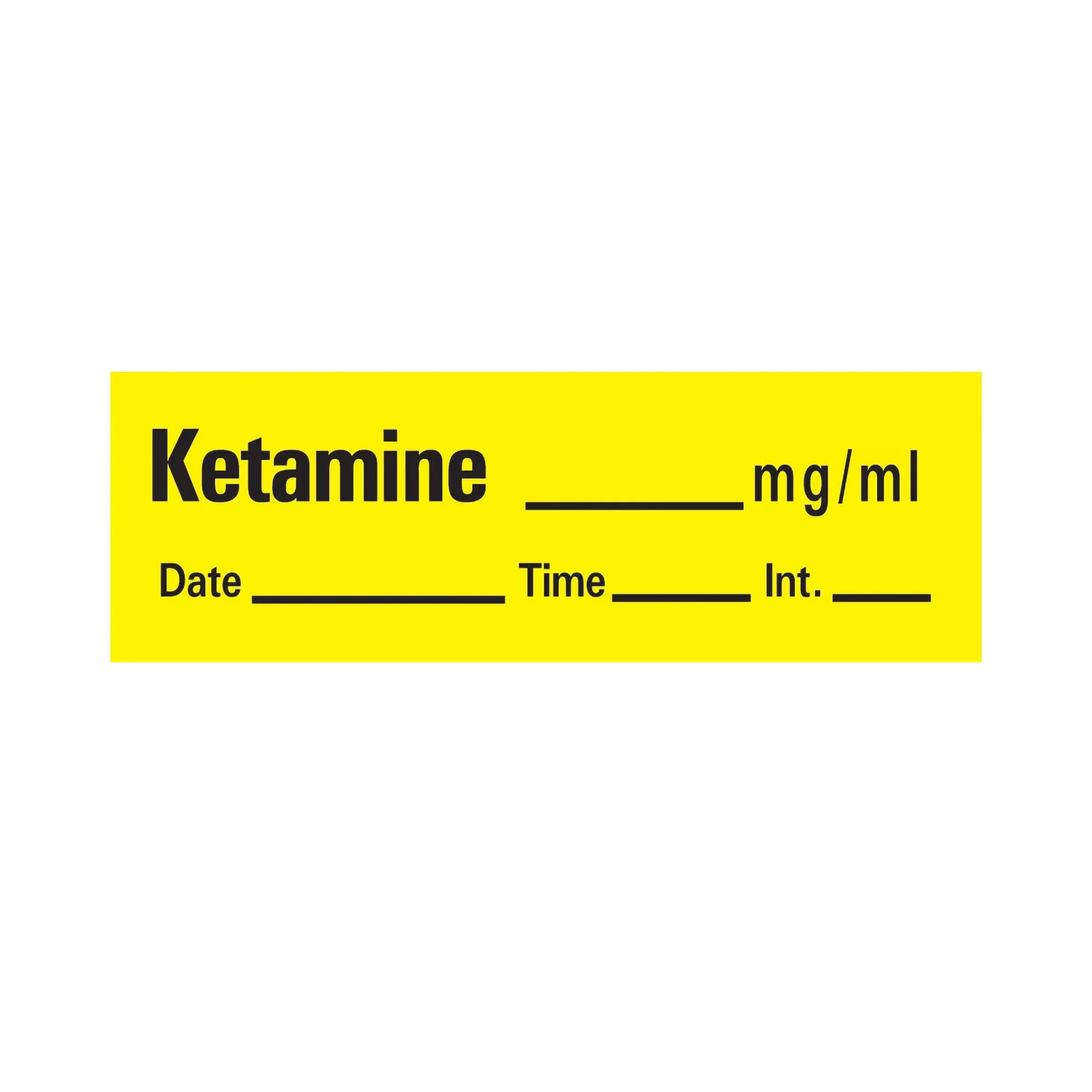 Timemed Pre-Printed Label, Ketamine_mg/mL Date_Time_Int, 1 Roll