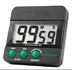 TIMER 99M/59S TRACEABLE DIG LG DISPLAY W/ALARM