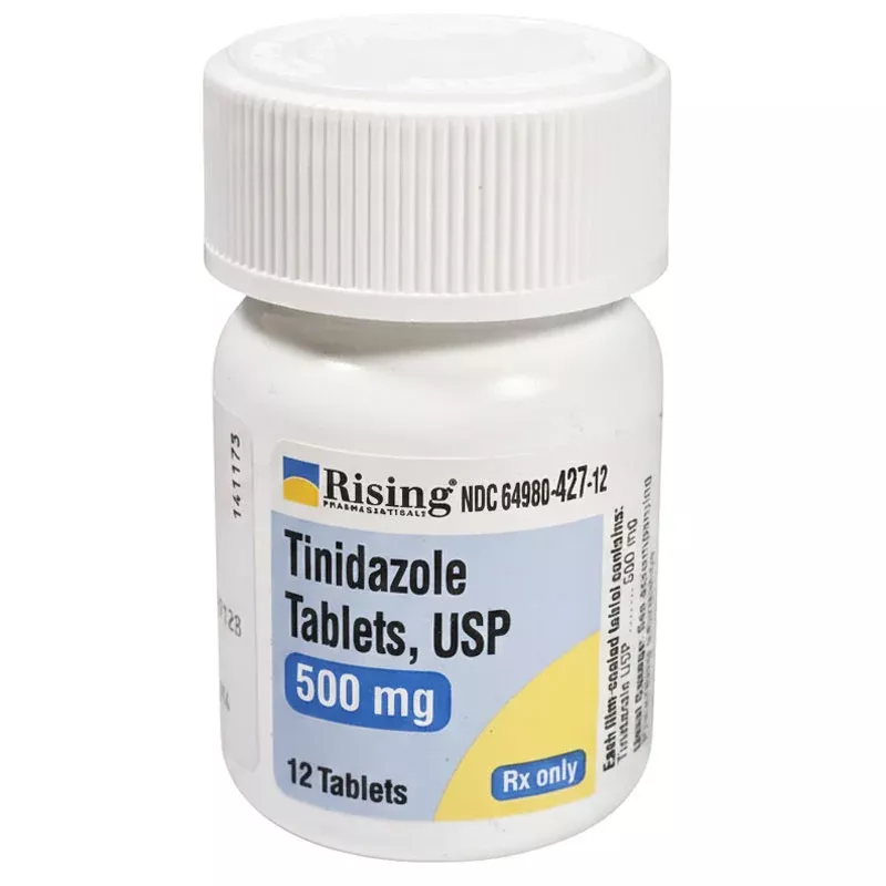 Tinidazole 500 mg Tablets by Rising Pharma 12 Count (RX)