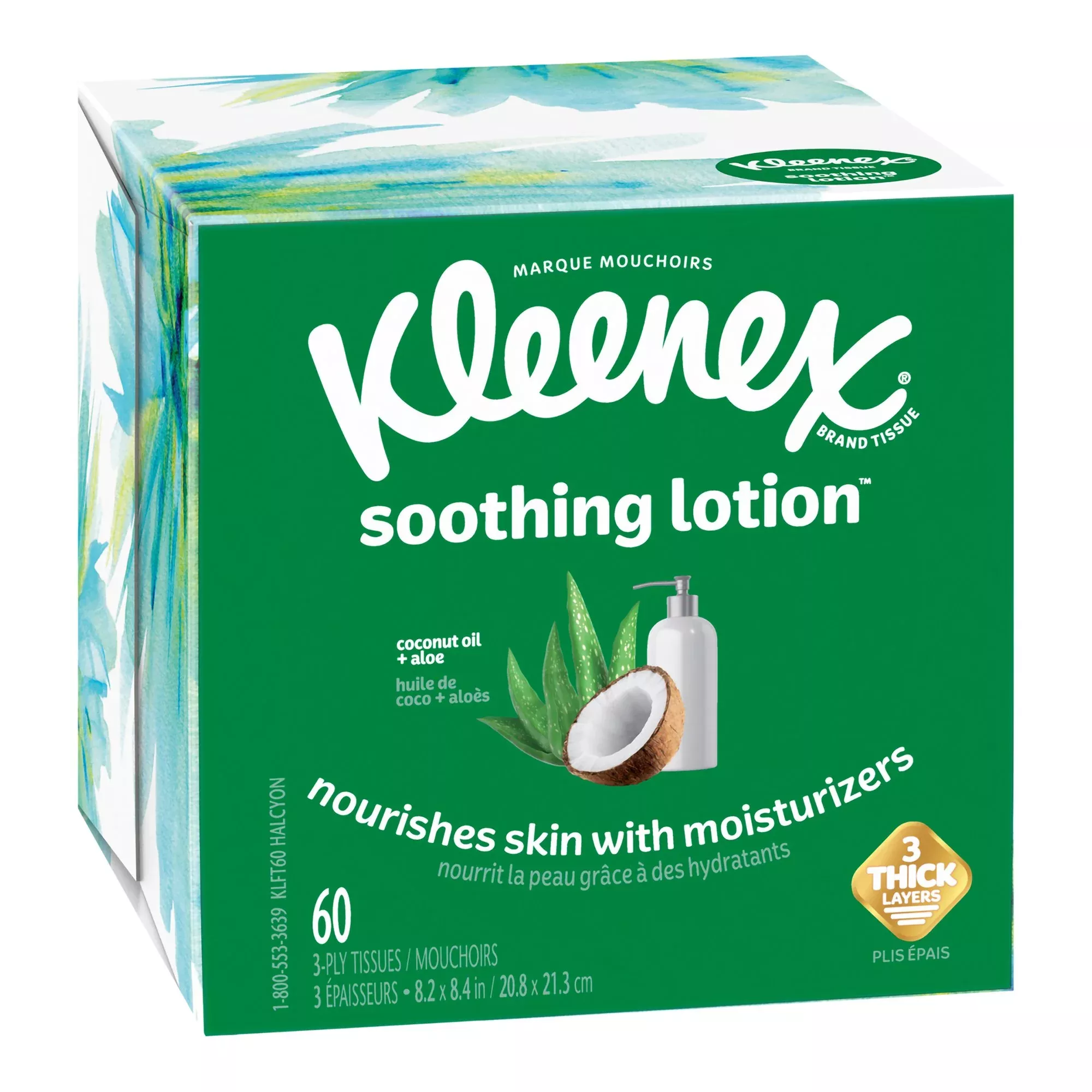 TISSUE, FACIAL KLEENEX W/LOTION UPRIGHT (60/PK 27PK/CS)