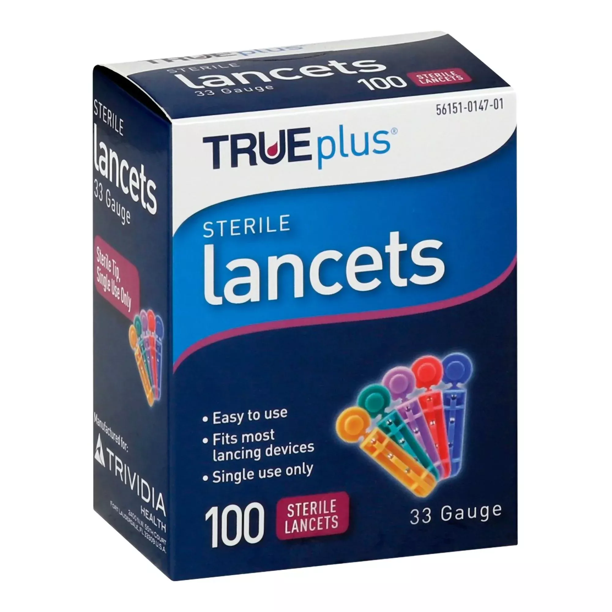 TRUEplus Sterile Lancets, 1 Box of 100
