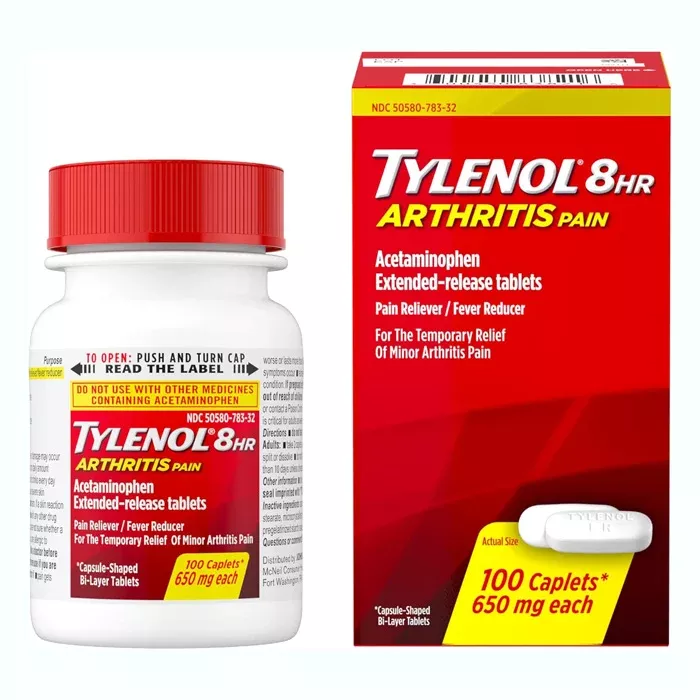 Tylenol 8 Hour Arthritis Acetaminophen Extended-Release Caplets 650 mg, 100 Count