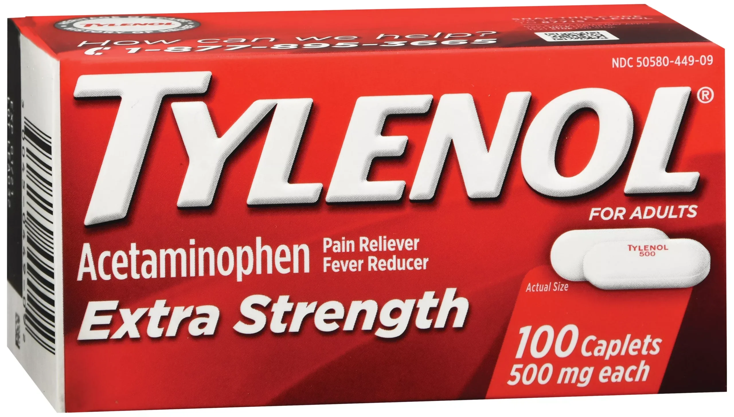 Tylenol Extra Strength Acetaminophen Pain Relief, 1 Box