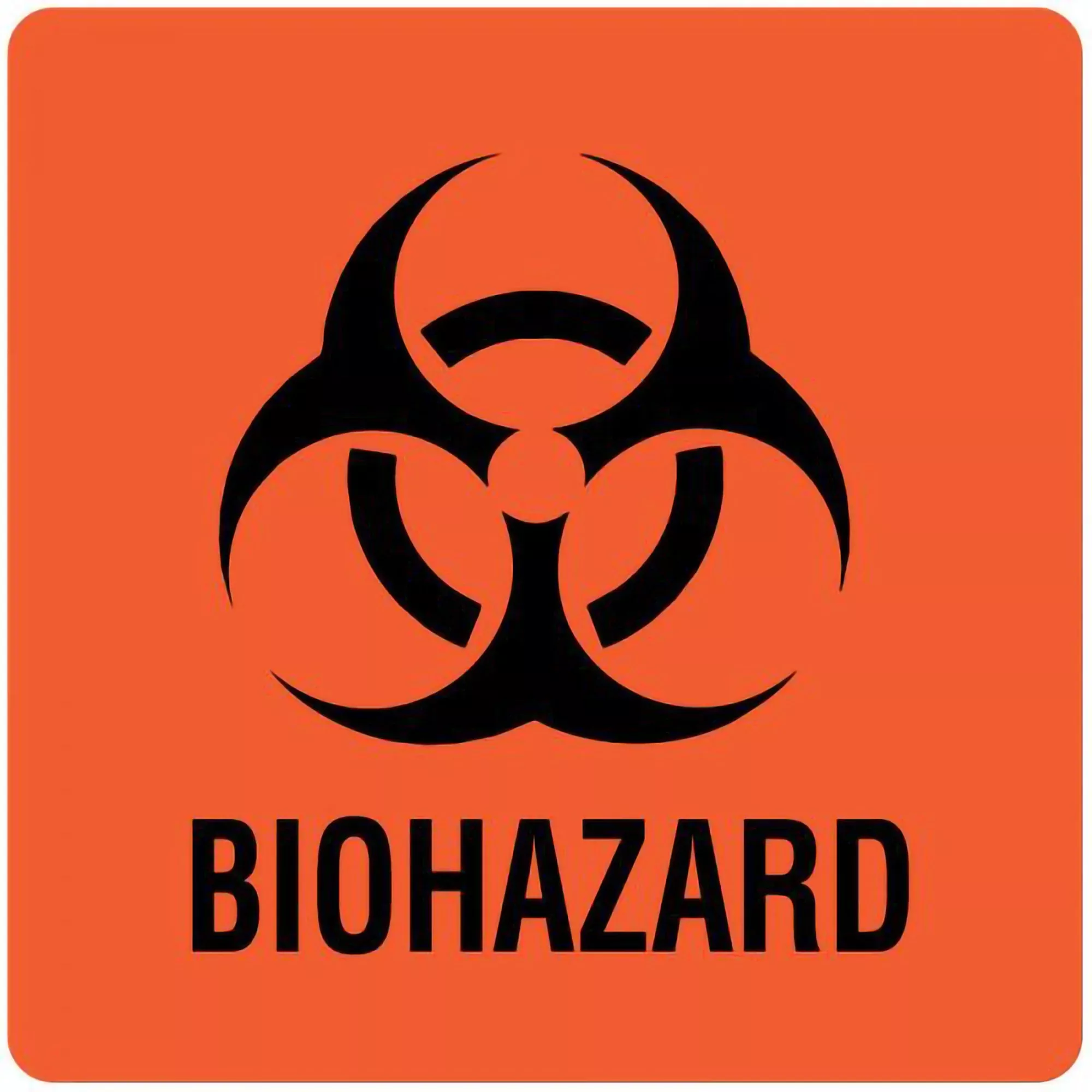 UAL™ Biohazard Pre-Printed Label, 3 x 3 Inch, 1 Pack