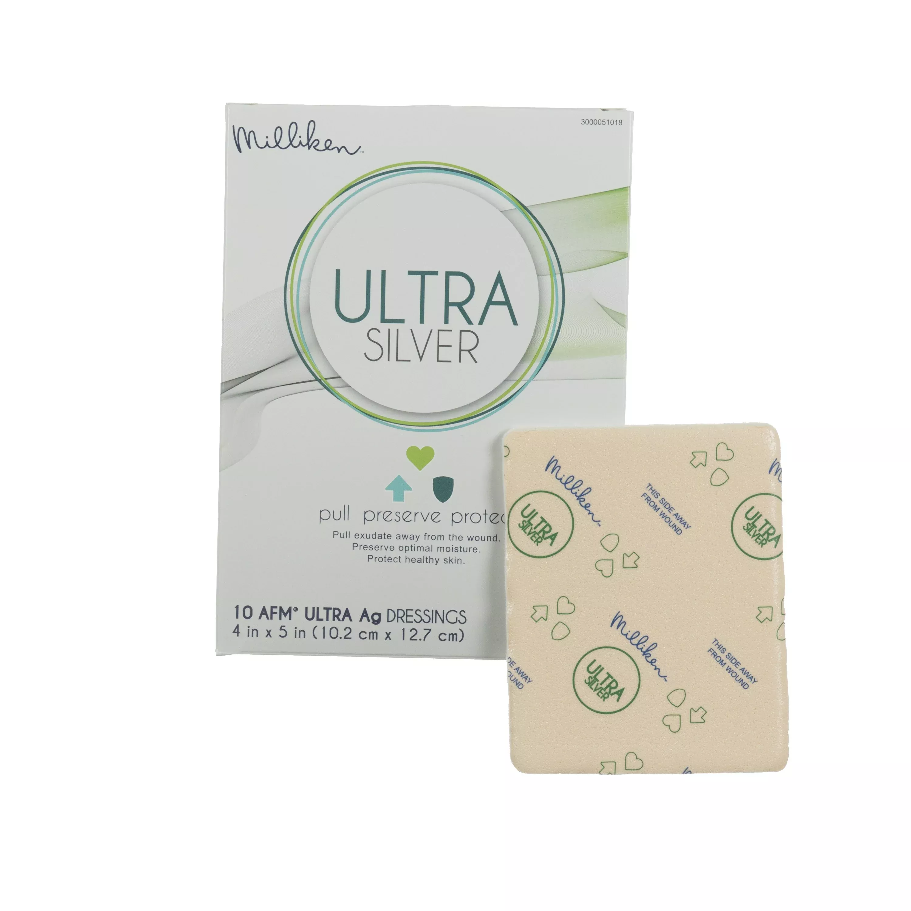 Ultra Silver Foam Dressing, 4 x 4 Inch, 1 Each