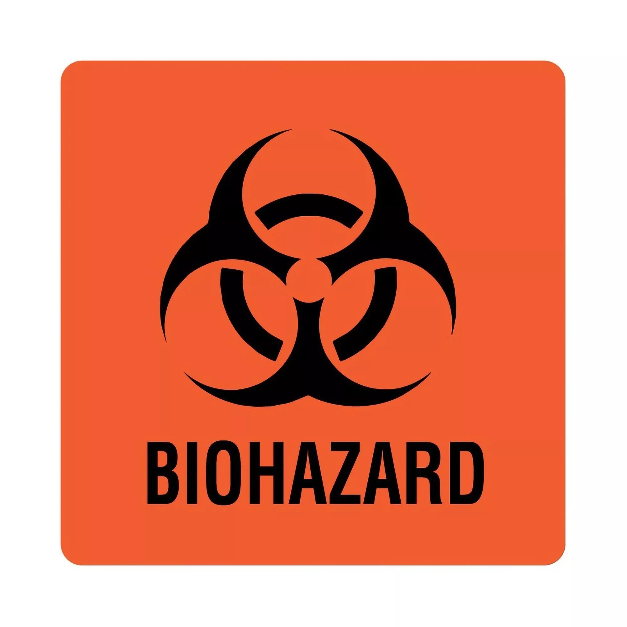 United Biohazard Warning Label, 6 x 6 Inch, 1 Pack