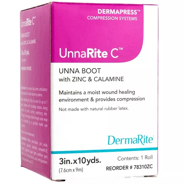 Unna Boot UnnaRite C Bandage with Zinc Oxide and Calamine for Compression Therapy