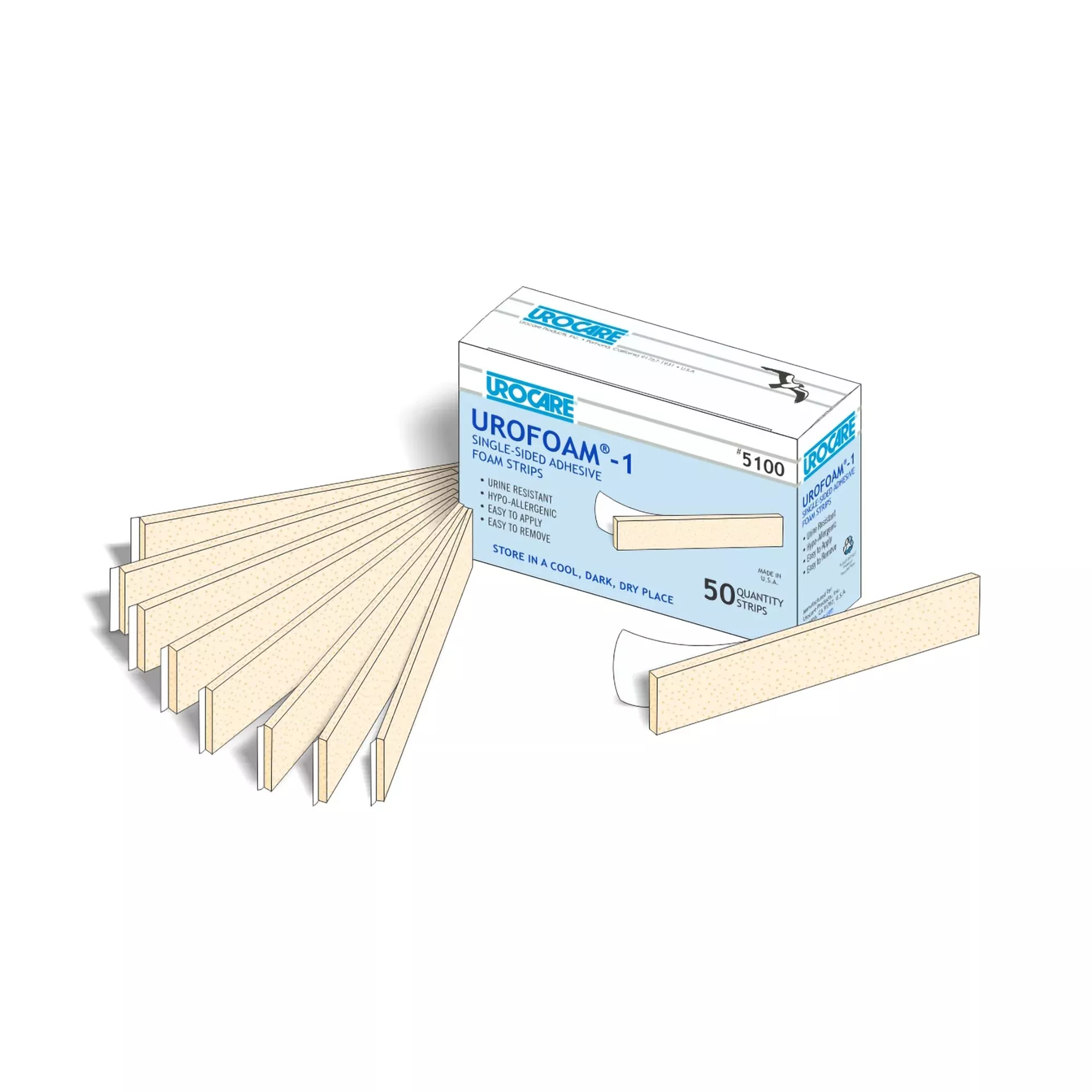 Urofoam Adhesive Foam Strips, 1 Box of 50