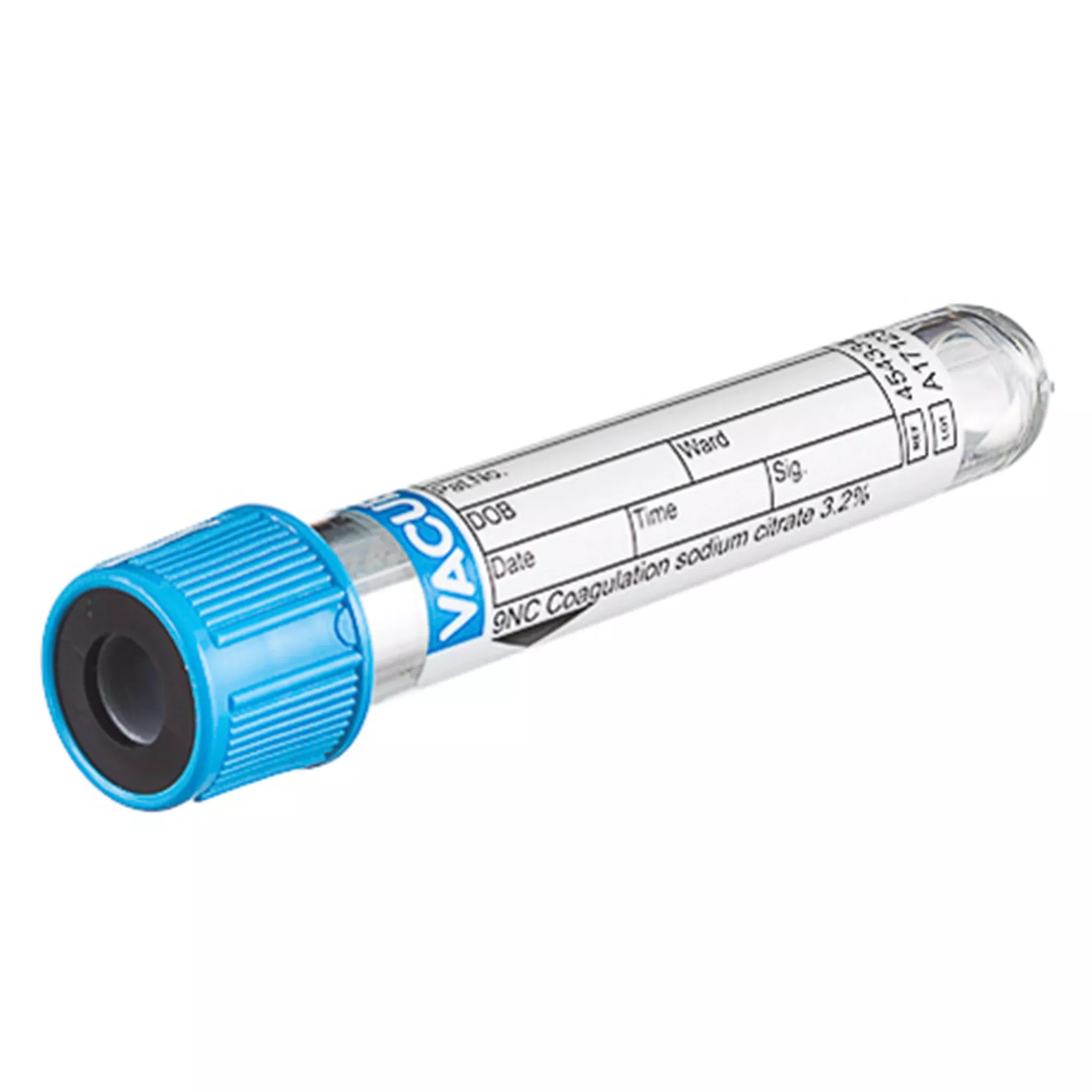Vacuette Venous Blood Collection Tube, 13 x 75 mm, 3 mL, Light Blue Cap, 1 Case of 1200
