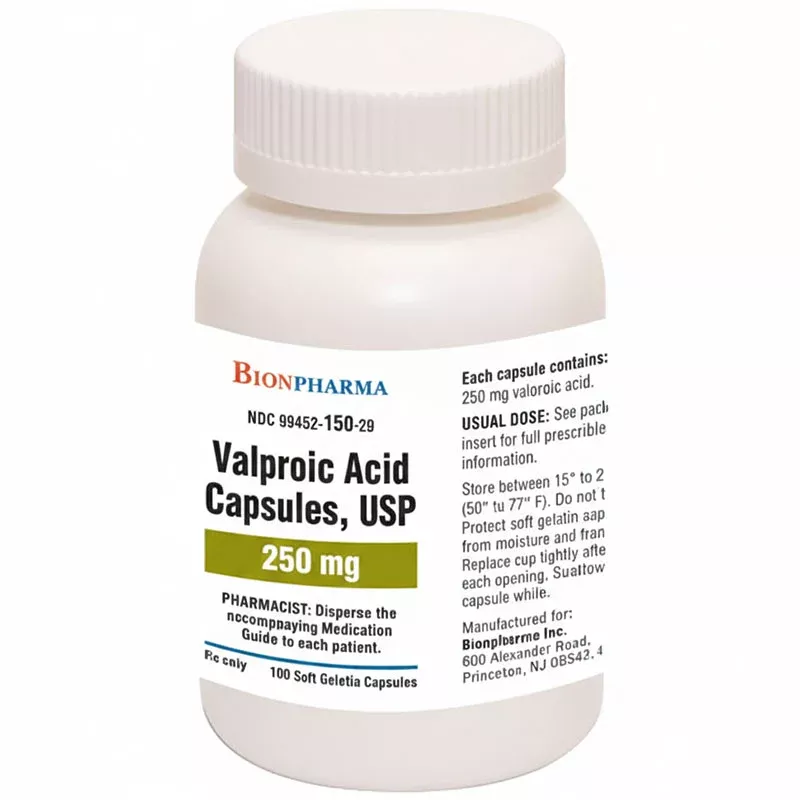 Valproic Acid 250 mg by Biopharma 100 Gelcaps (Rx)