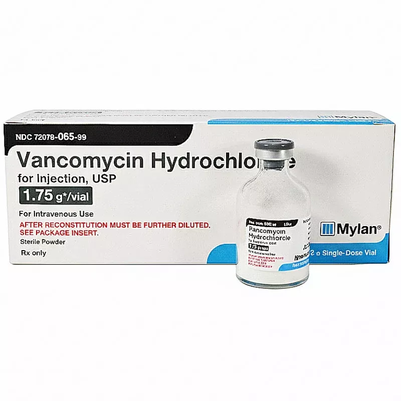 Vancomycin Hydrochloride Injection 1.75 g per Vial, Single-Dose Powder Vials 50 mL (RX)