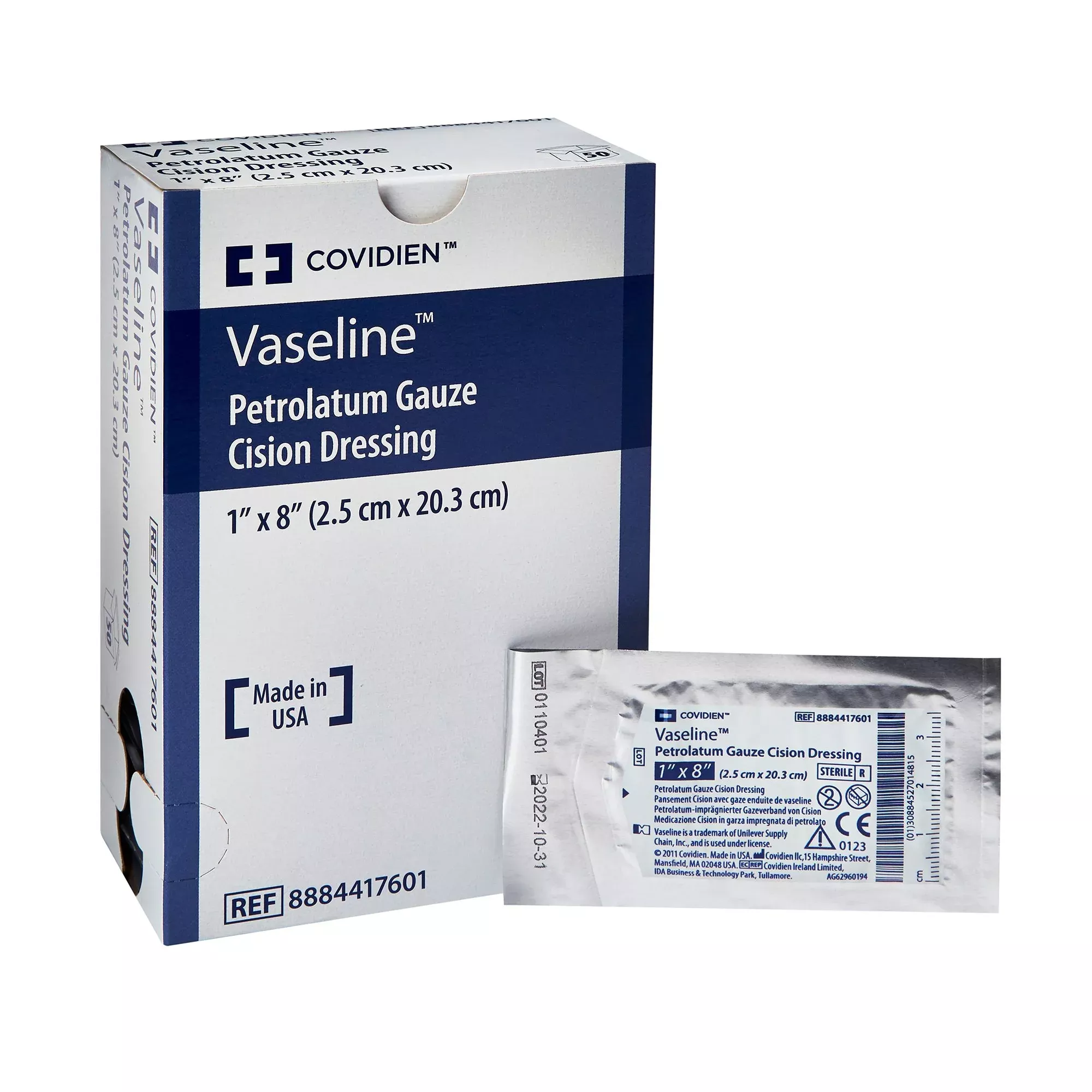 Vaseline Petrolatum Impregnated Dressing, 1 x 8 Inch, 1 Each