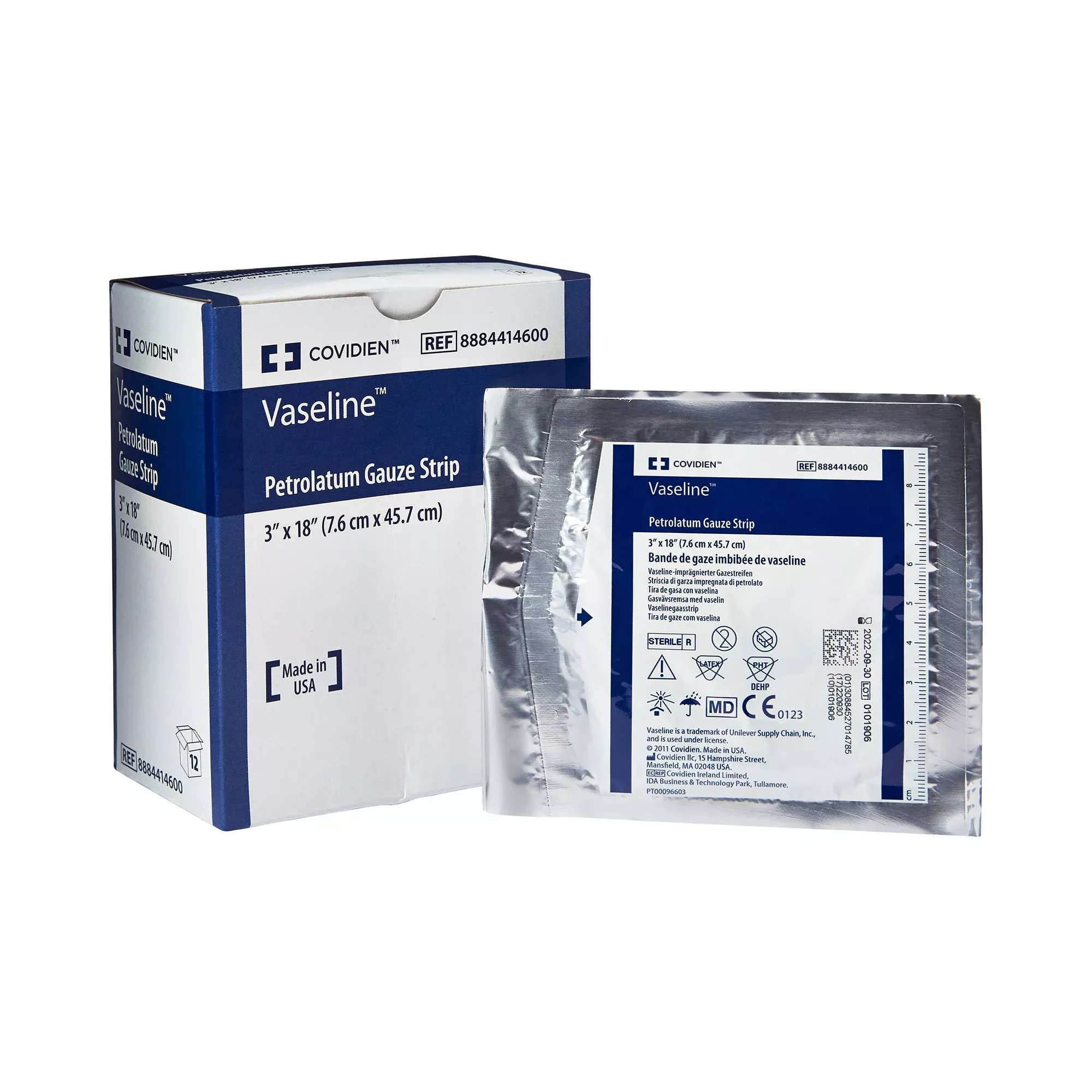 Vaseline Petrolatum Impregnated Dressing, 3 x 18 Inch, 1 Each