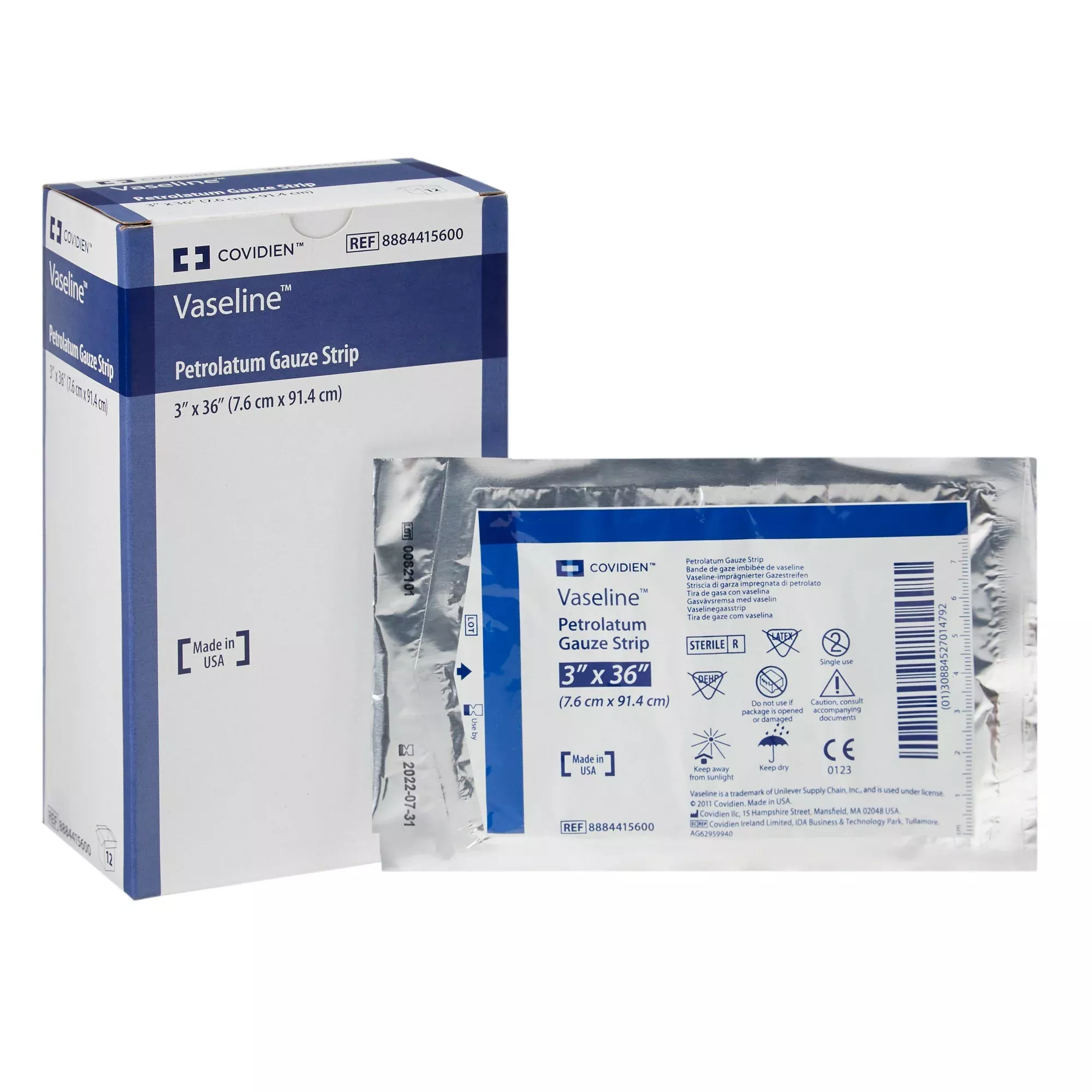 Vaseline™ Petrolatum Impregnated Dressing, 3 x 36 Inch, 1 Case of 72