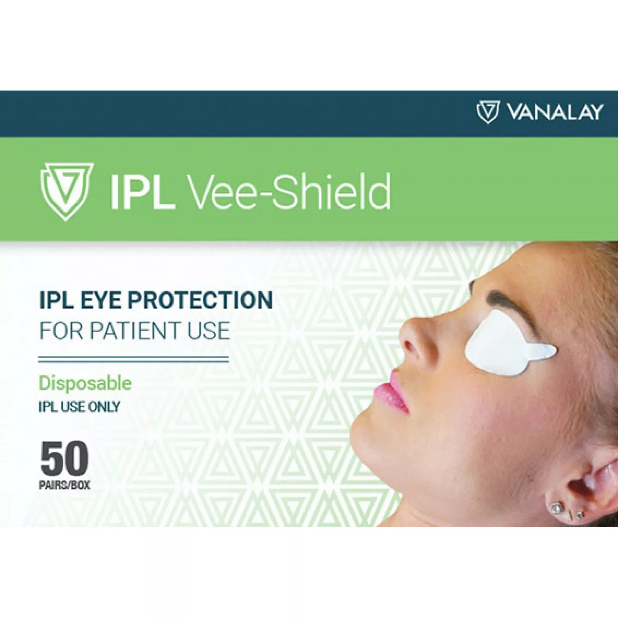Vee-Shield IPL Eye Protector, One Size Fits Most, 1 Box of 50