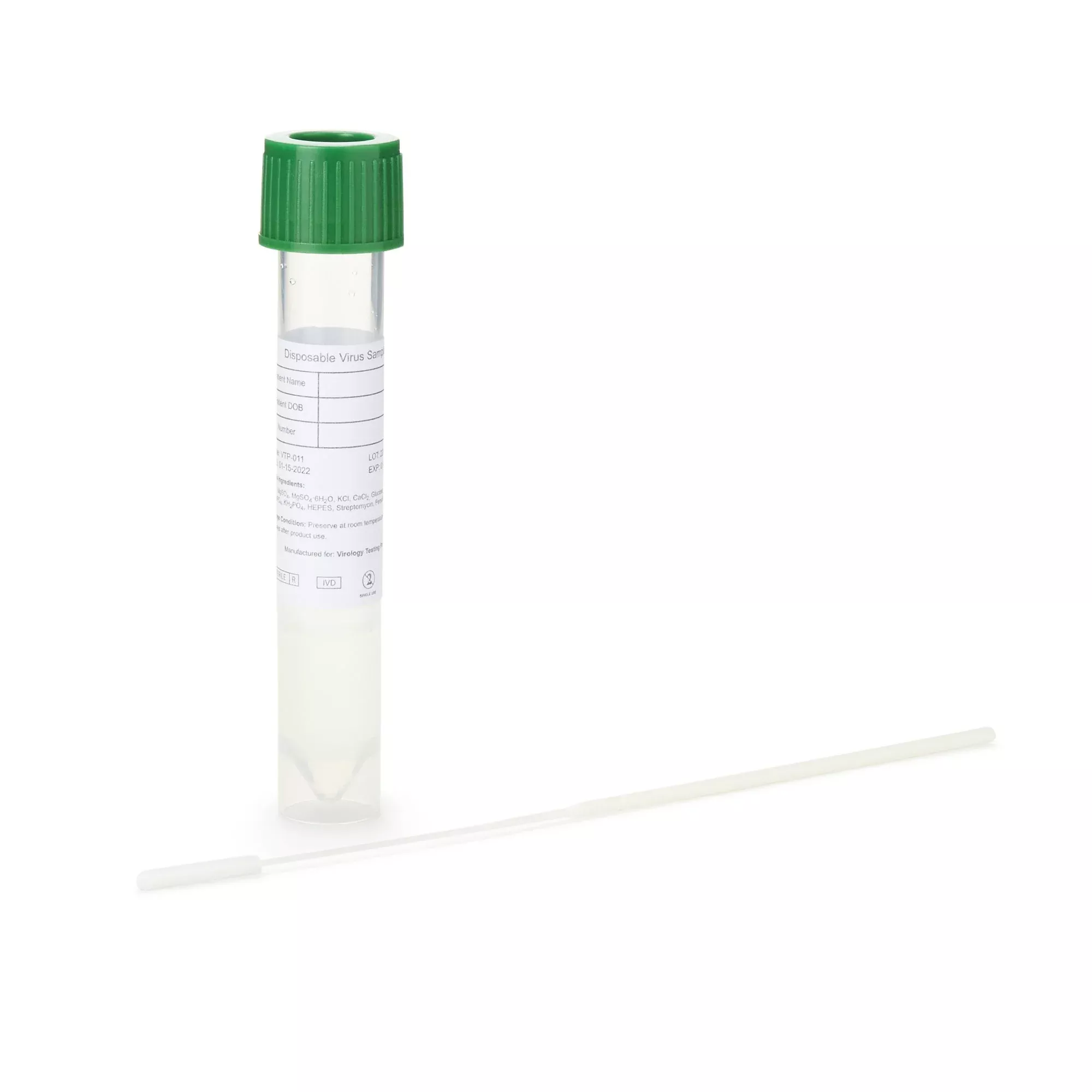 Virology Testing Products Nasopharyngeal Collection and Transport System, 1 Box of 100