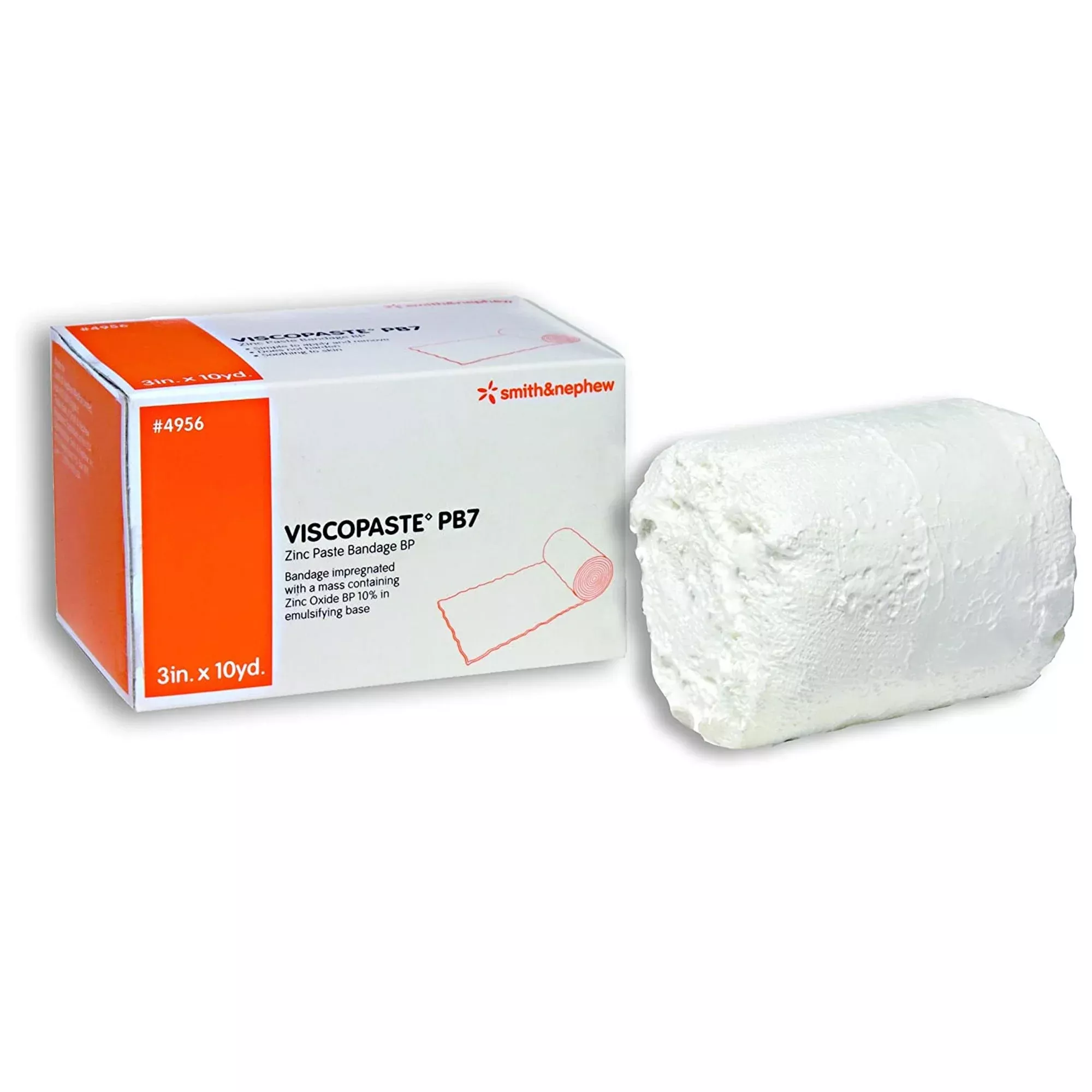 Viscopaste PB7 Zinc Impregnated Dressing, 3 Inch x 10 Yard, 1 Case of 48
