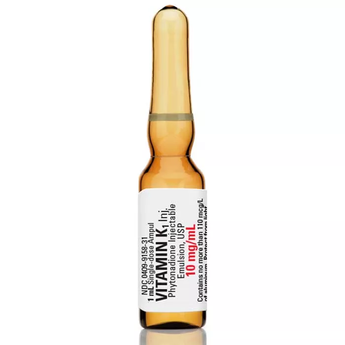 Vitamin K1 Injection (Phytonadione Injectable Emulsion) 10 mg/ mL by Pfizer 25/Pack