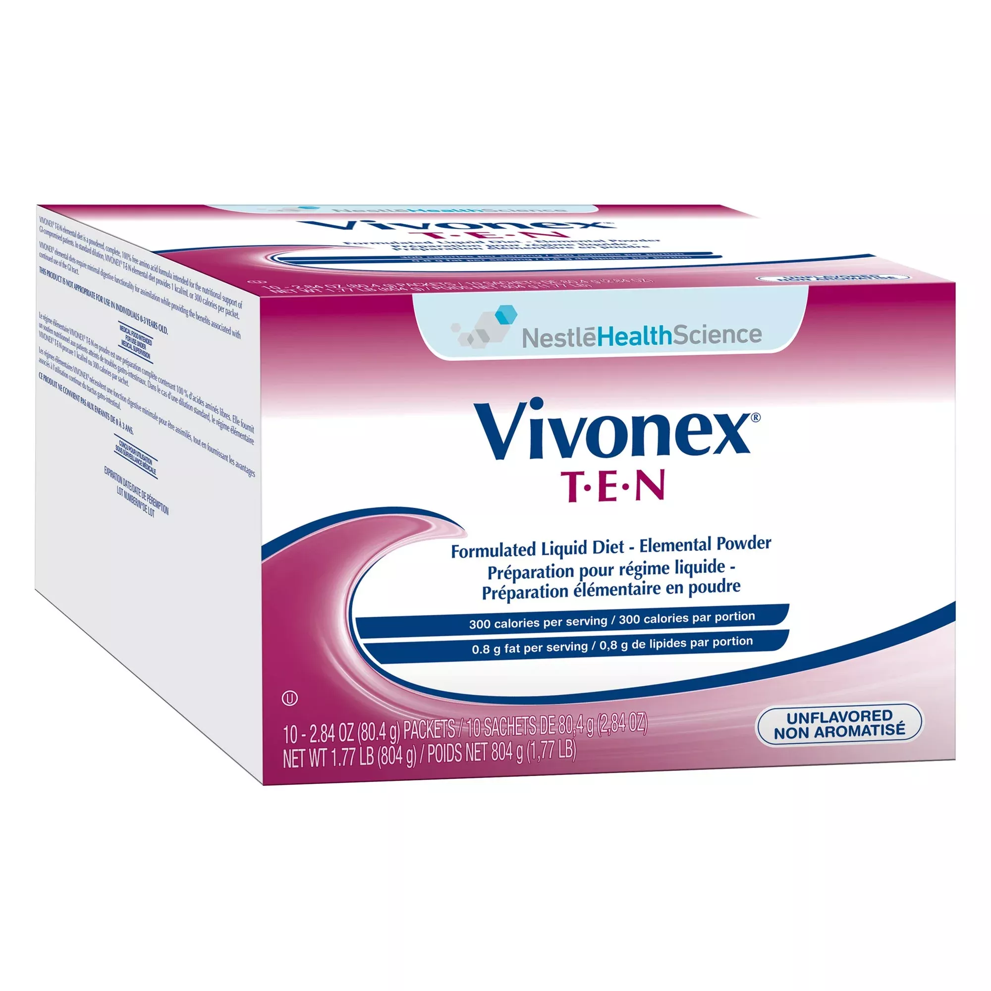 Vivonex T.E.N. Elemental Oral Supplement, 2.84-ounce Packet, 1 Box of 10