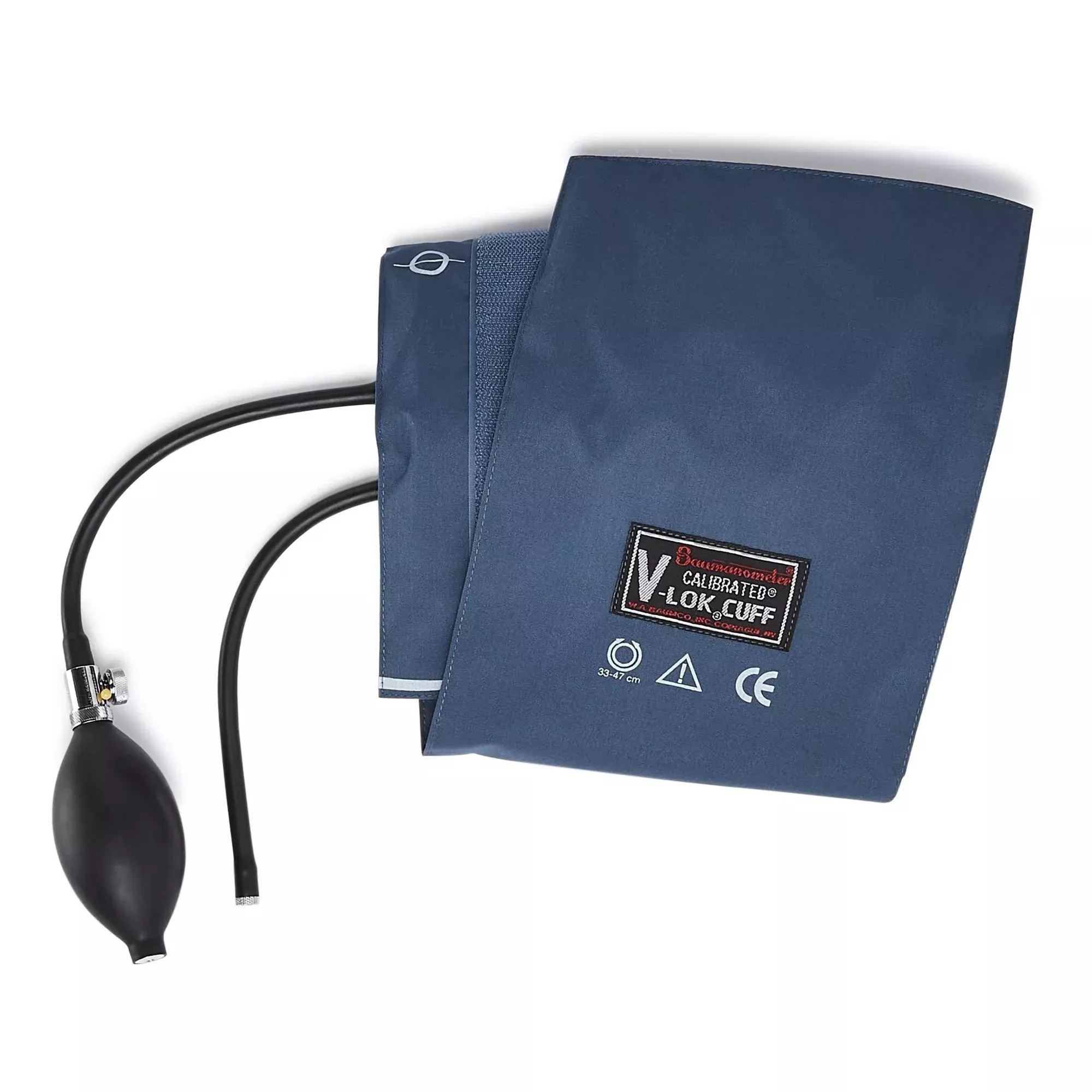 W.A. Baum Calibrated V-Lok Blood Pressure Cuff and Bulb, Arm, Adult, Medium, 25-35 cm, 1 Each