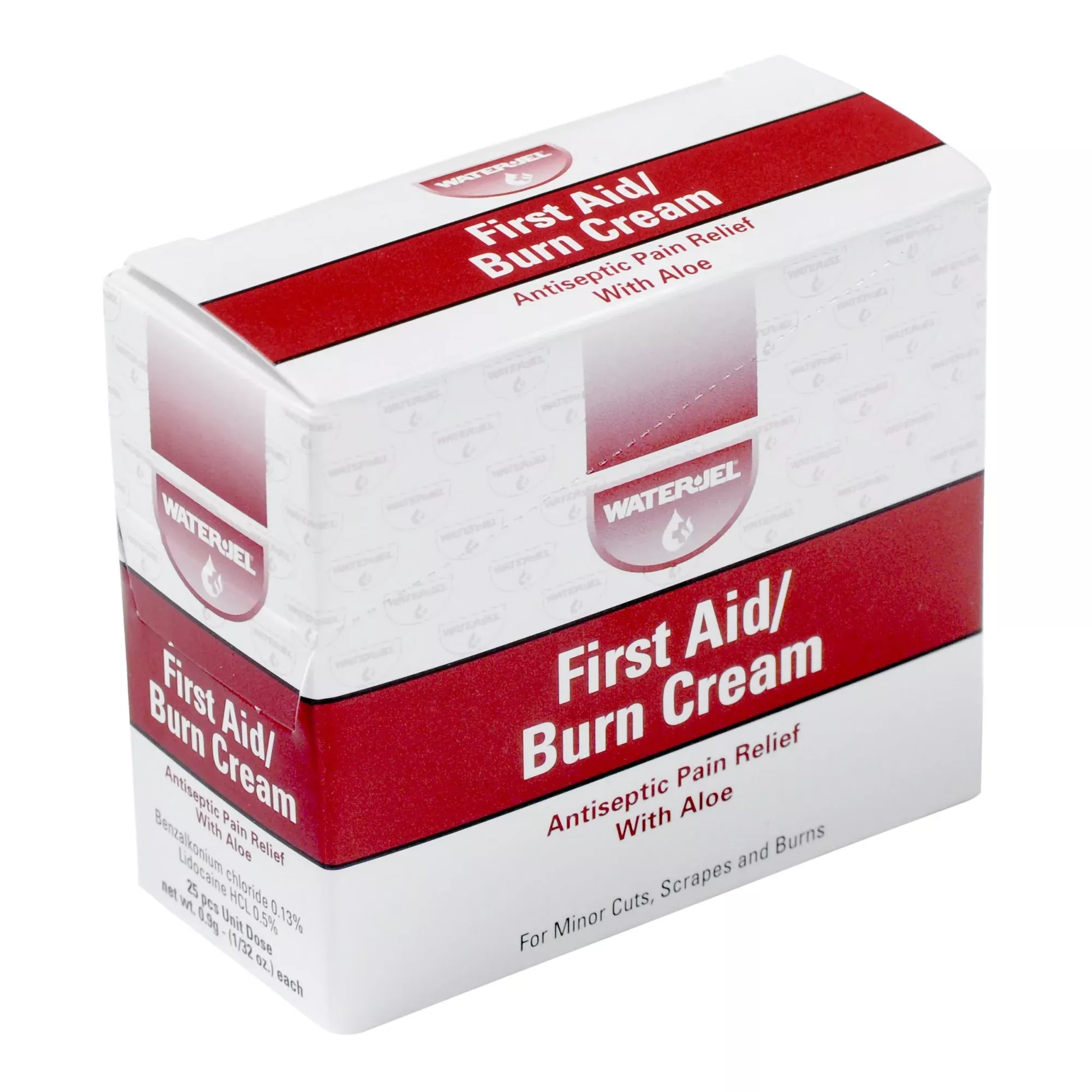Water Jel BZK / Lidocaine Burn Relief, 1 Box of 25