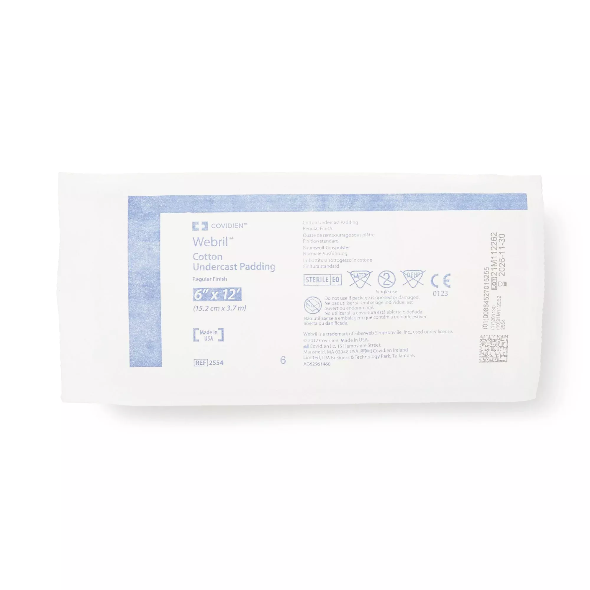 Webril™ Cast Padding, 6 Inch x 4 Yard, 1 Case of 24
