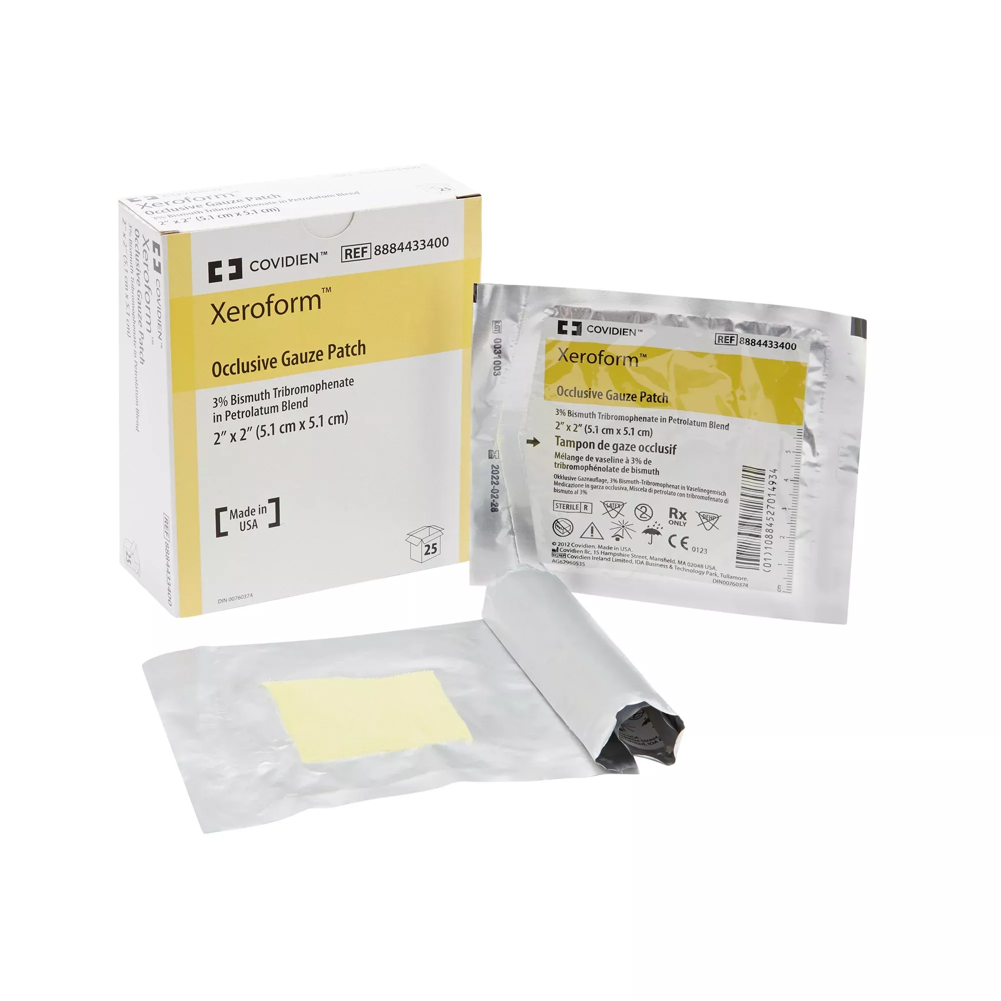 Xeroform Occlusive Xeroform Petrolatum Impregnated Dressing 2 x 2 inch, 1 Case of 150