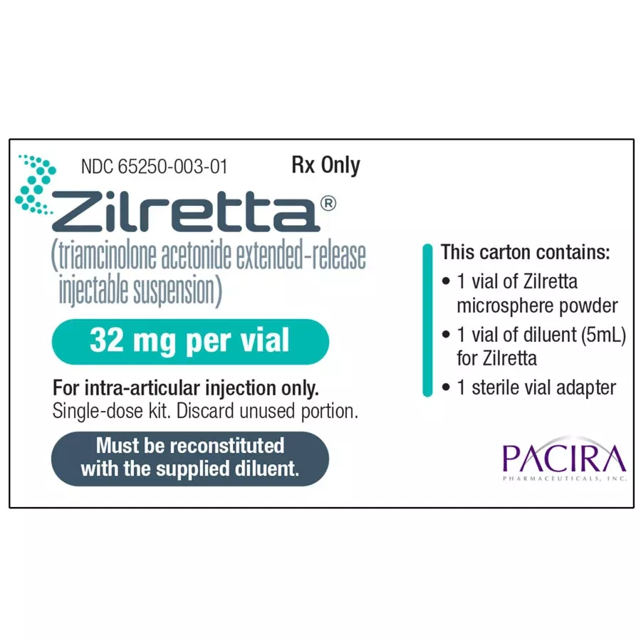 Zilretta Triamcinolone Acetonide Injection Kit (Extended-Release) 32 mg Per Vial **Refrigeraed (RX)