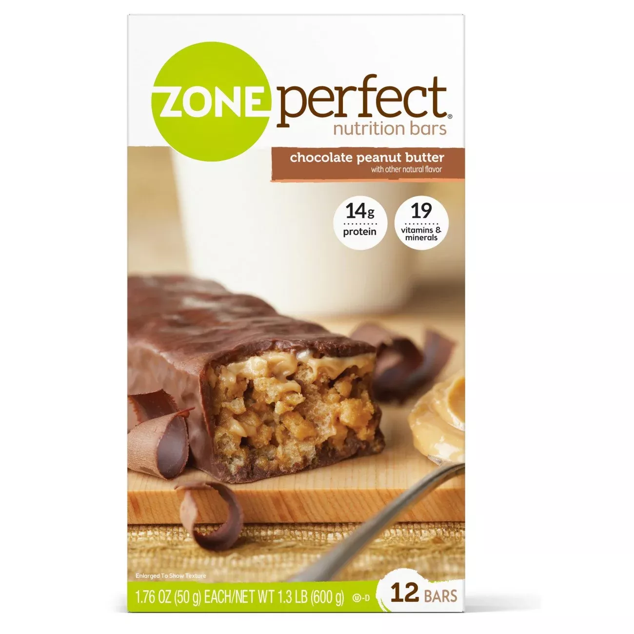 ZonePerfect Chocolate Peanut Butter Nutrition Bar, 1 Case of 36