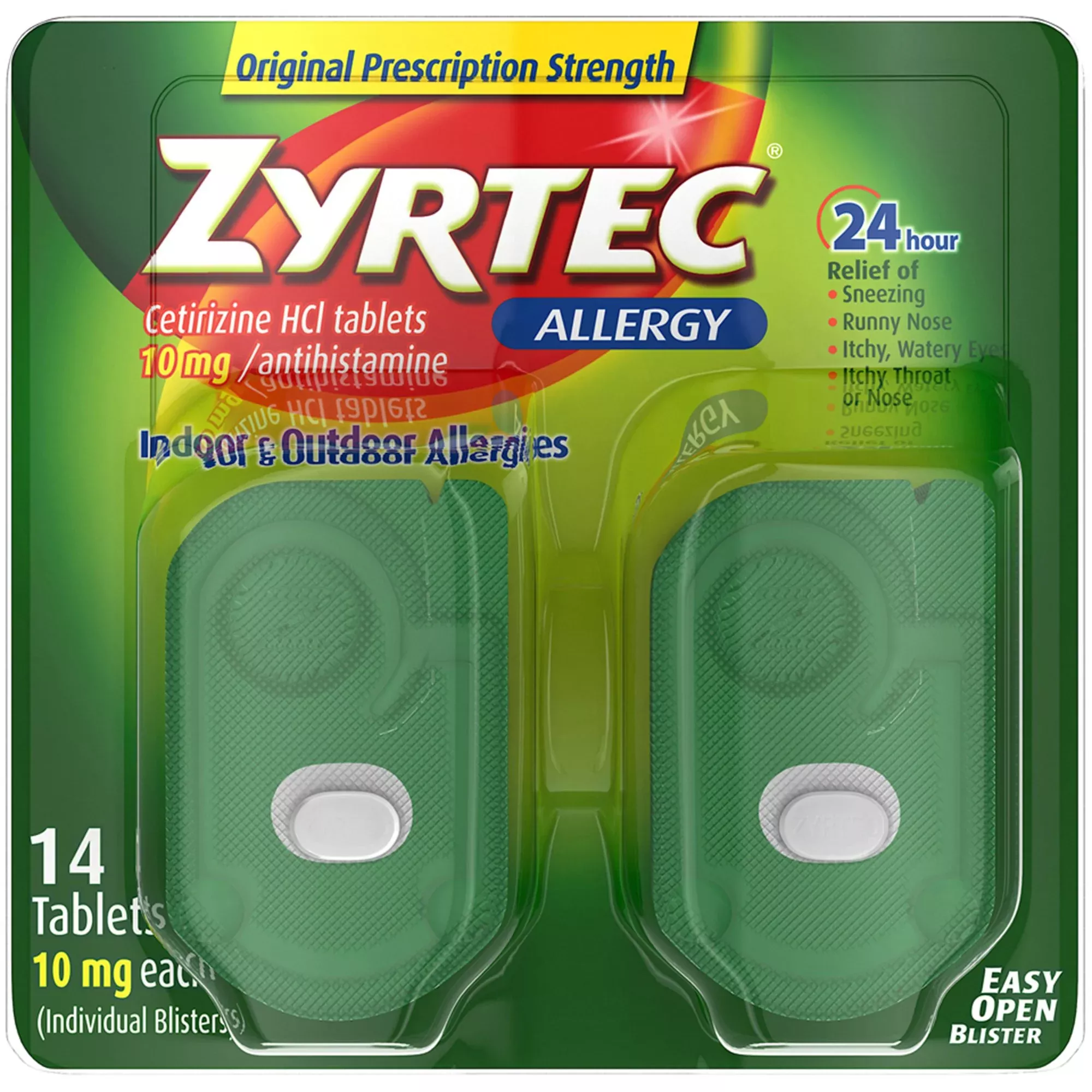 Zyrtec Allergy Relief, 1 Case of 24