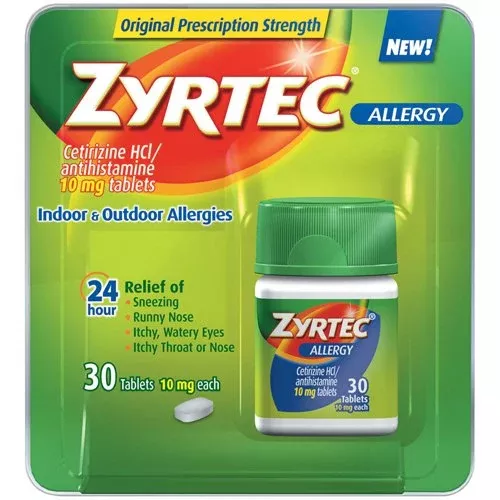 Zyrtec Cetirizine Allergy Relief, 1 Bottle