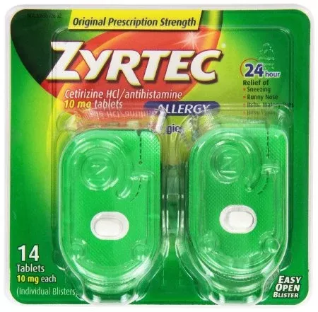 Zyrtec Cetirizine HCl Allergy Relief, 1 Bottle